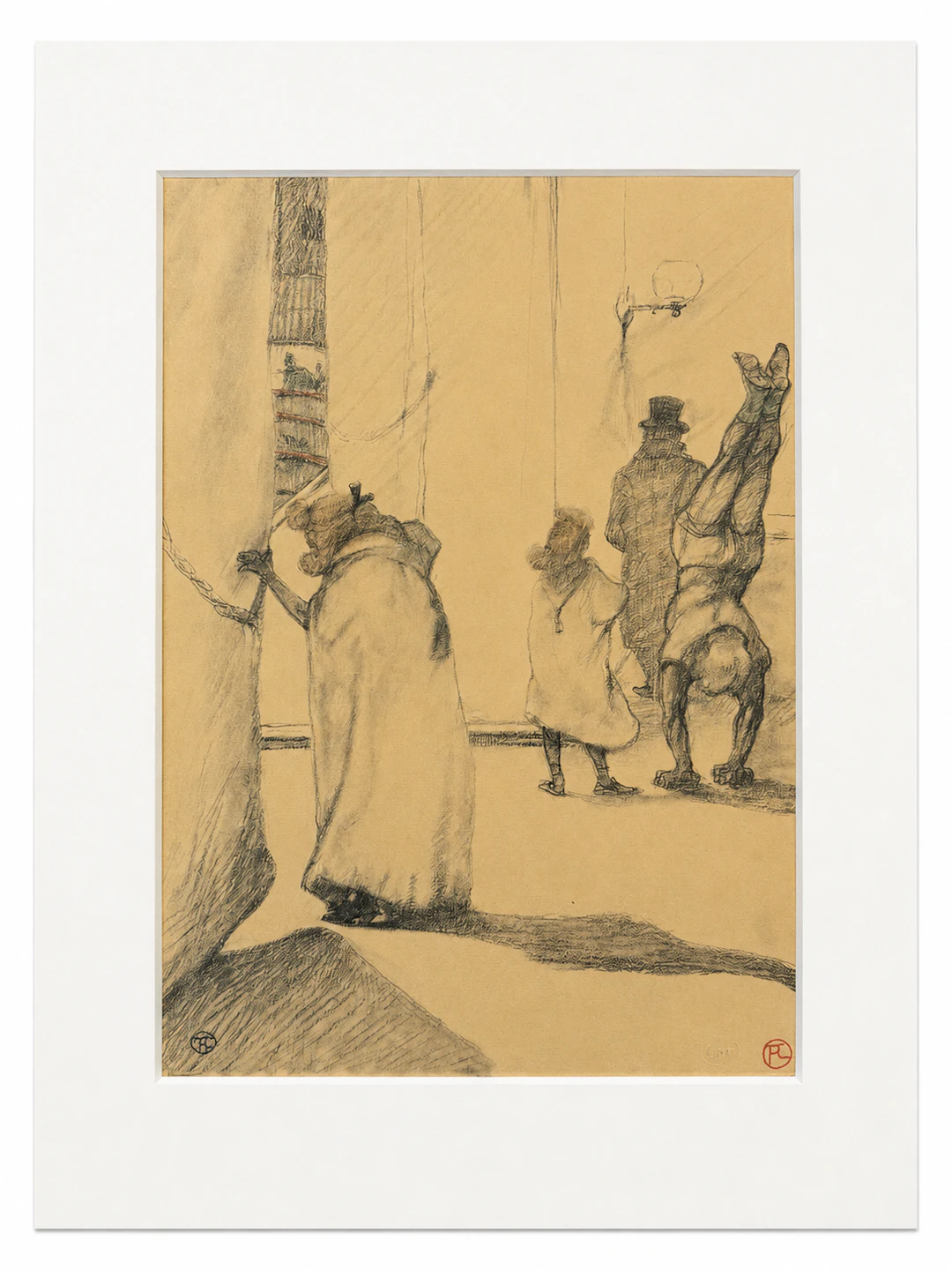 HENRI DE TOULOUSE-LAUTREC. EFTER. Litografi, Bakom scenen, från cirkusen