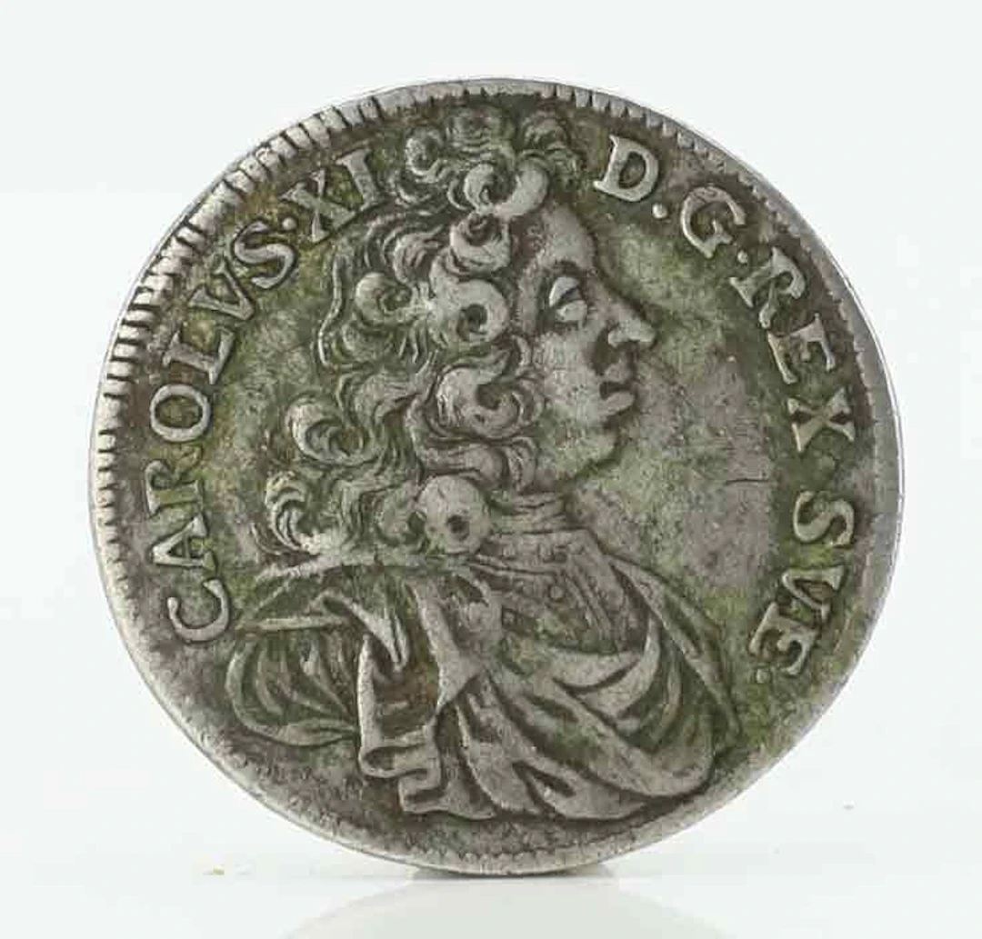 MYNT, 1 mark, Karl XI, 1696, Sverige.