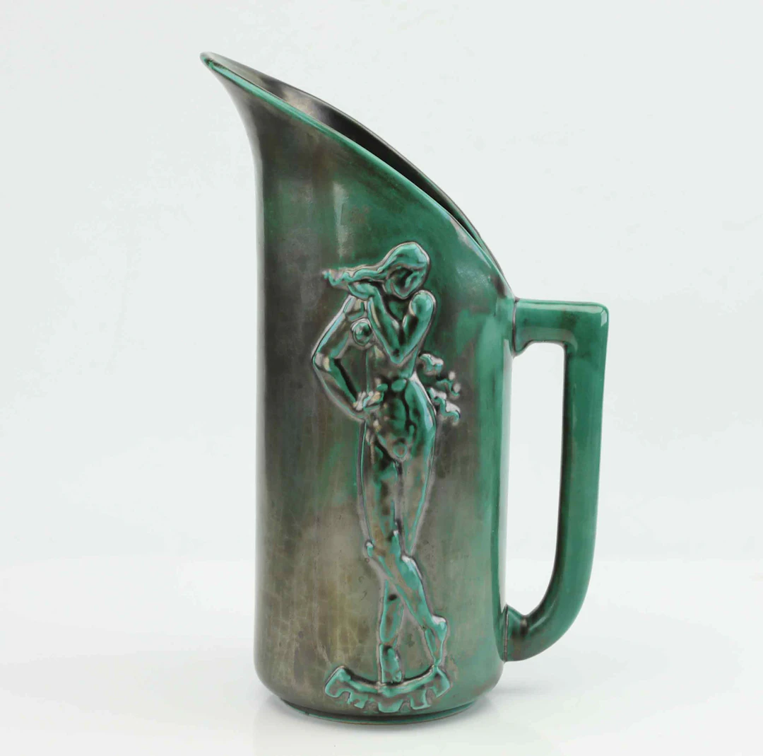 1905-1981). Kanna, Art decó, keramik, Upsala Ekeby, 1930-38.