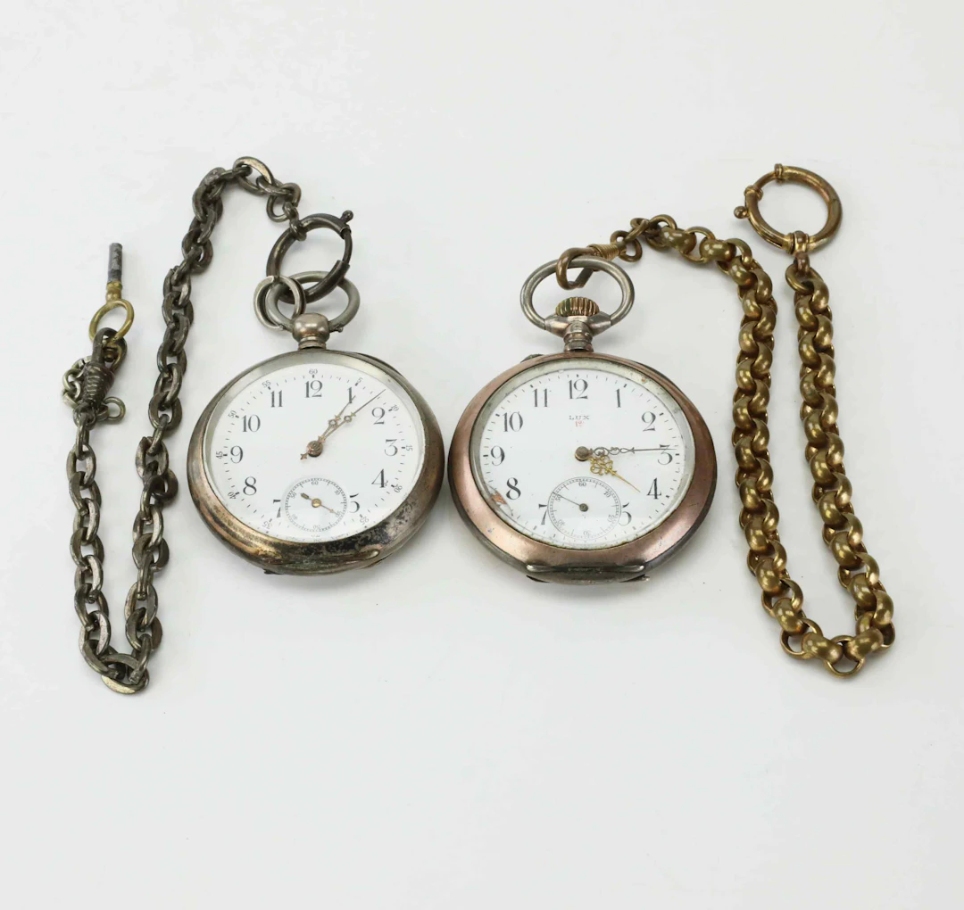 FICKUR, 2 st, 51 mm, 52 mm, silver, 1900-tal.