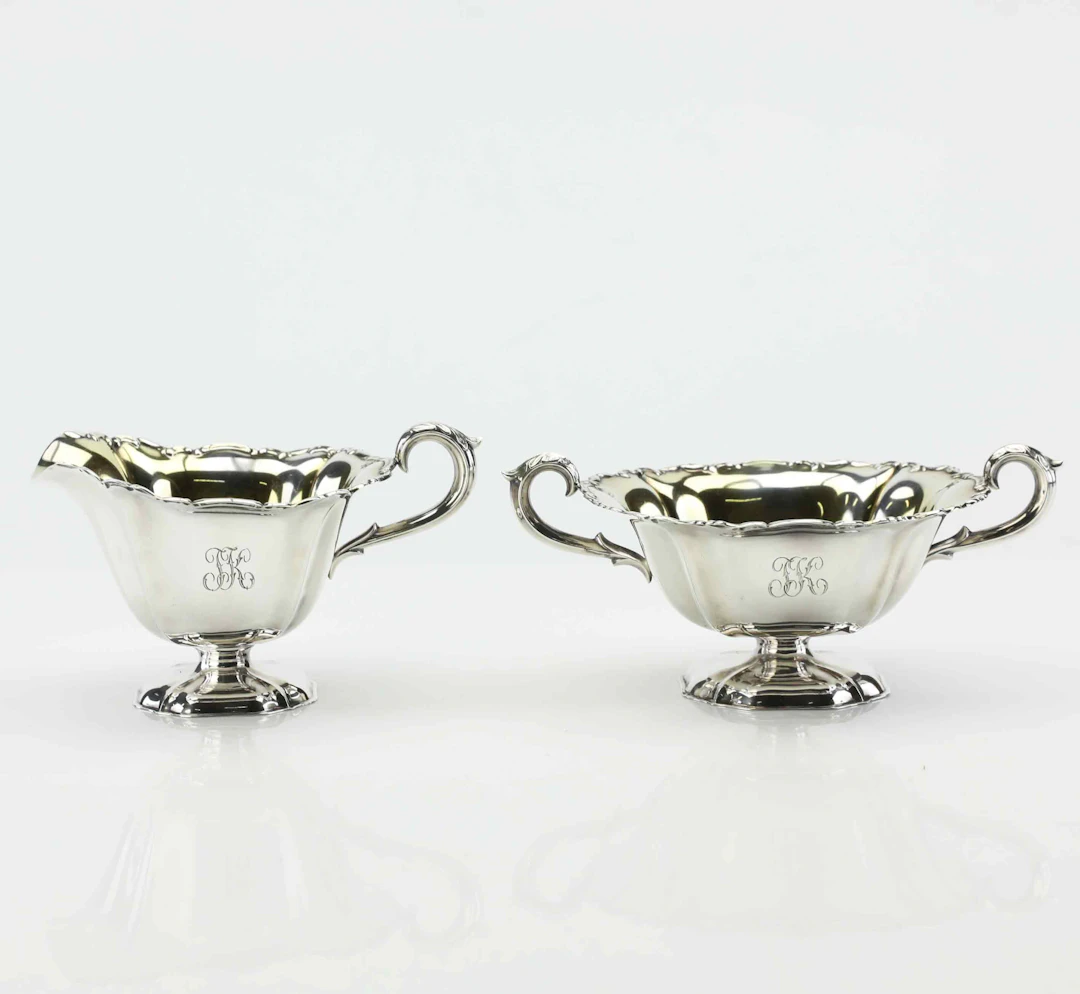 GRÄDDSNIPA och SOCKERSKÅL, silver 830, Finland, 1970.
