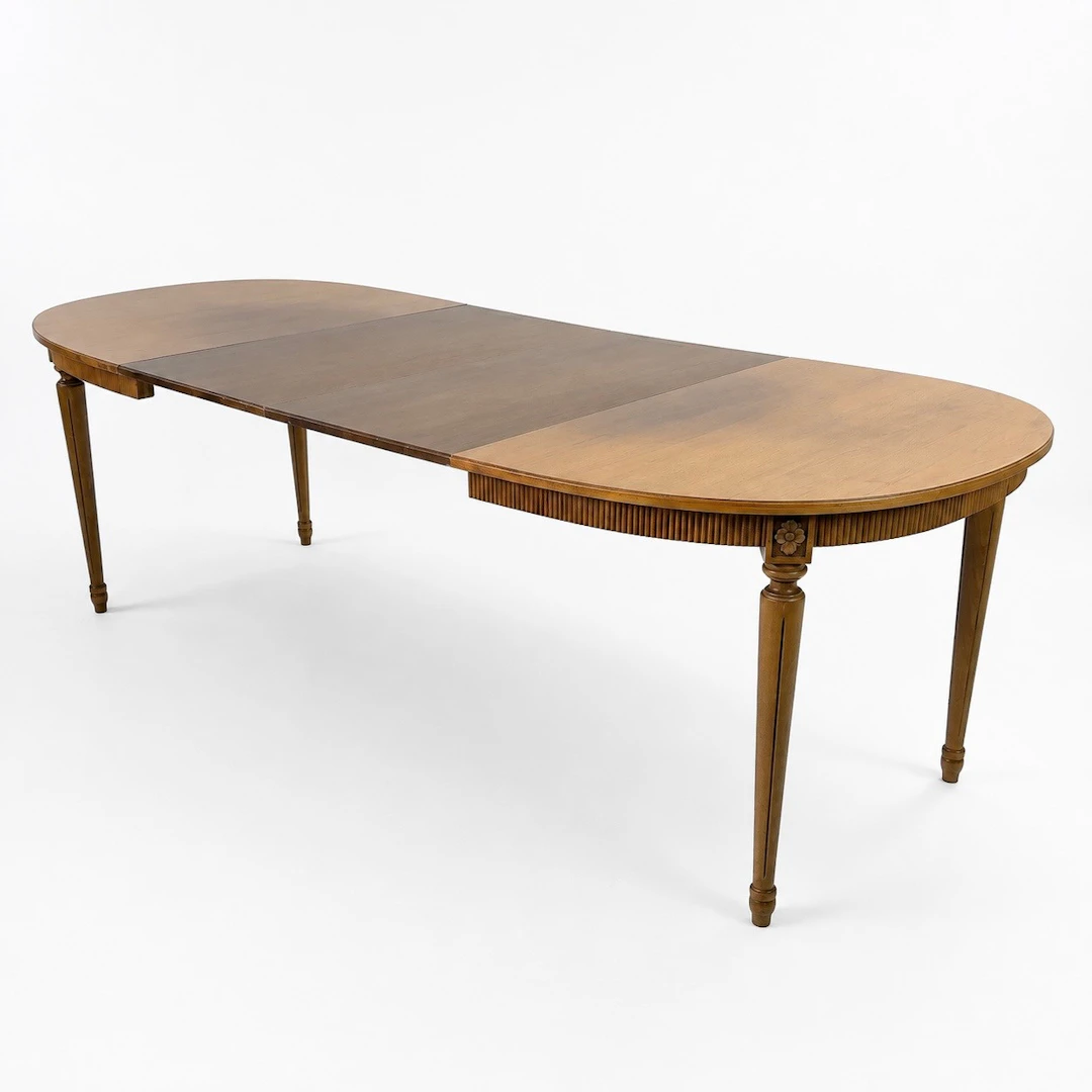 MATBORD + 2 st ILÄGGSSKIVOR, Gustaviansk stil, 1900-talets andra hälft.