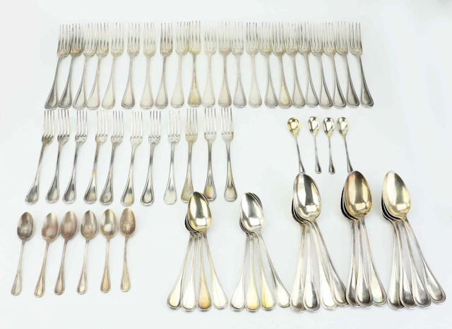 BESTICKSERVIS, 62 delar, silver, Jean Granvigne, Hénin & Vivier, François