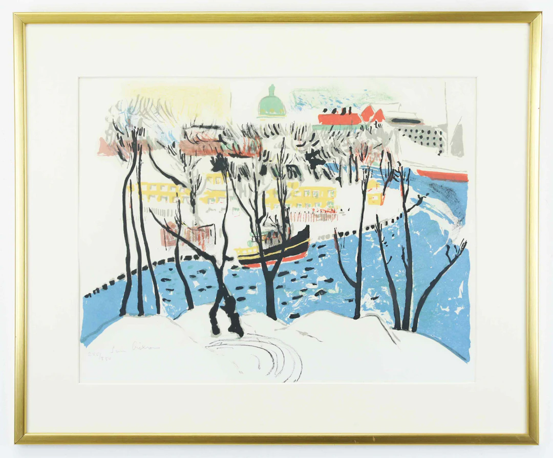 SVEN X.ET ERIXSON (1899-1970). Litografi, "Skeppsholmen", ur portföljen
