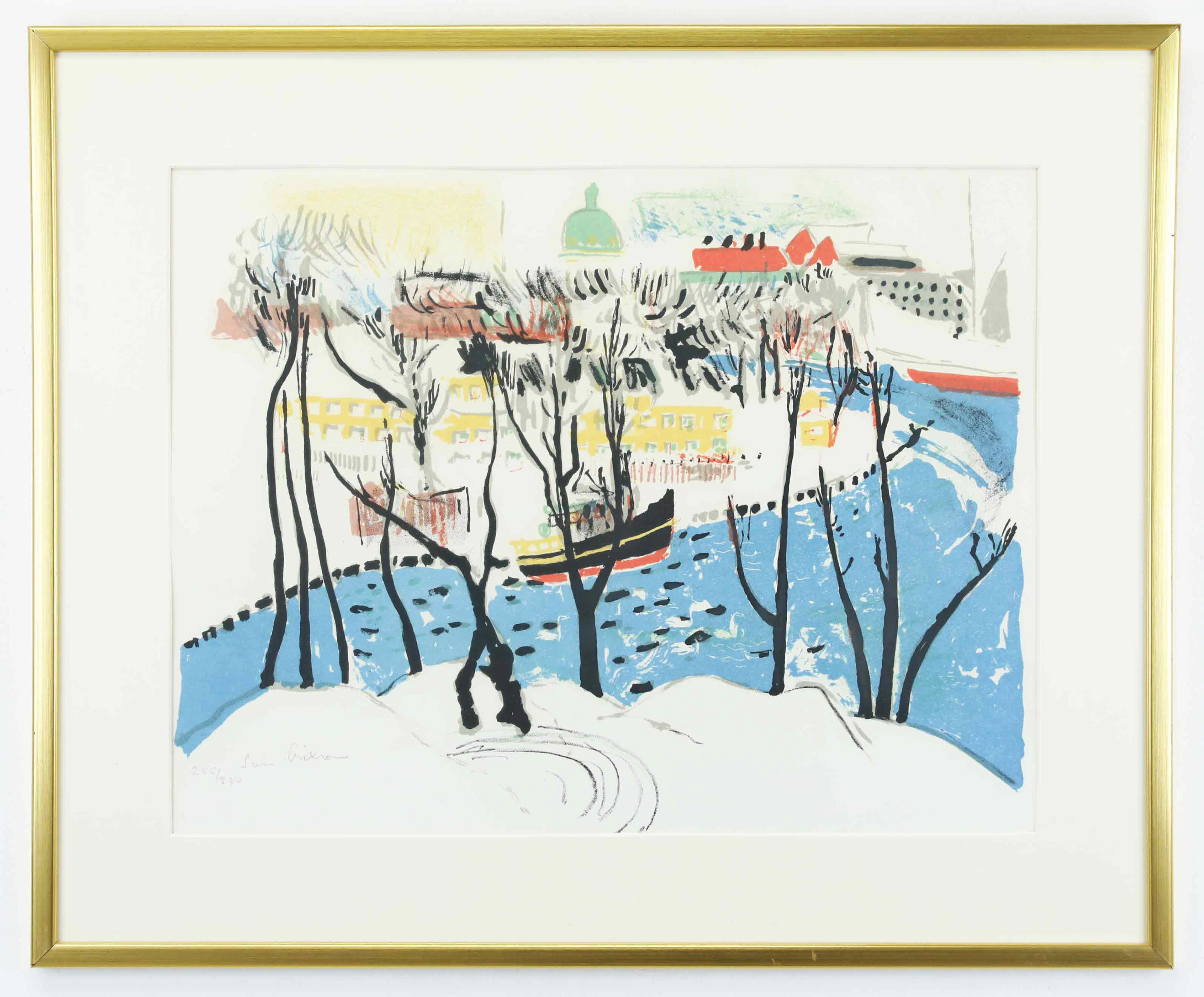 SVEN X.ET ERIXSON (1899-1970). Litografi, "Skeppsholmen", ur portföljen