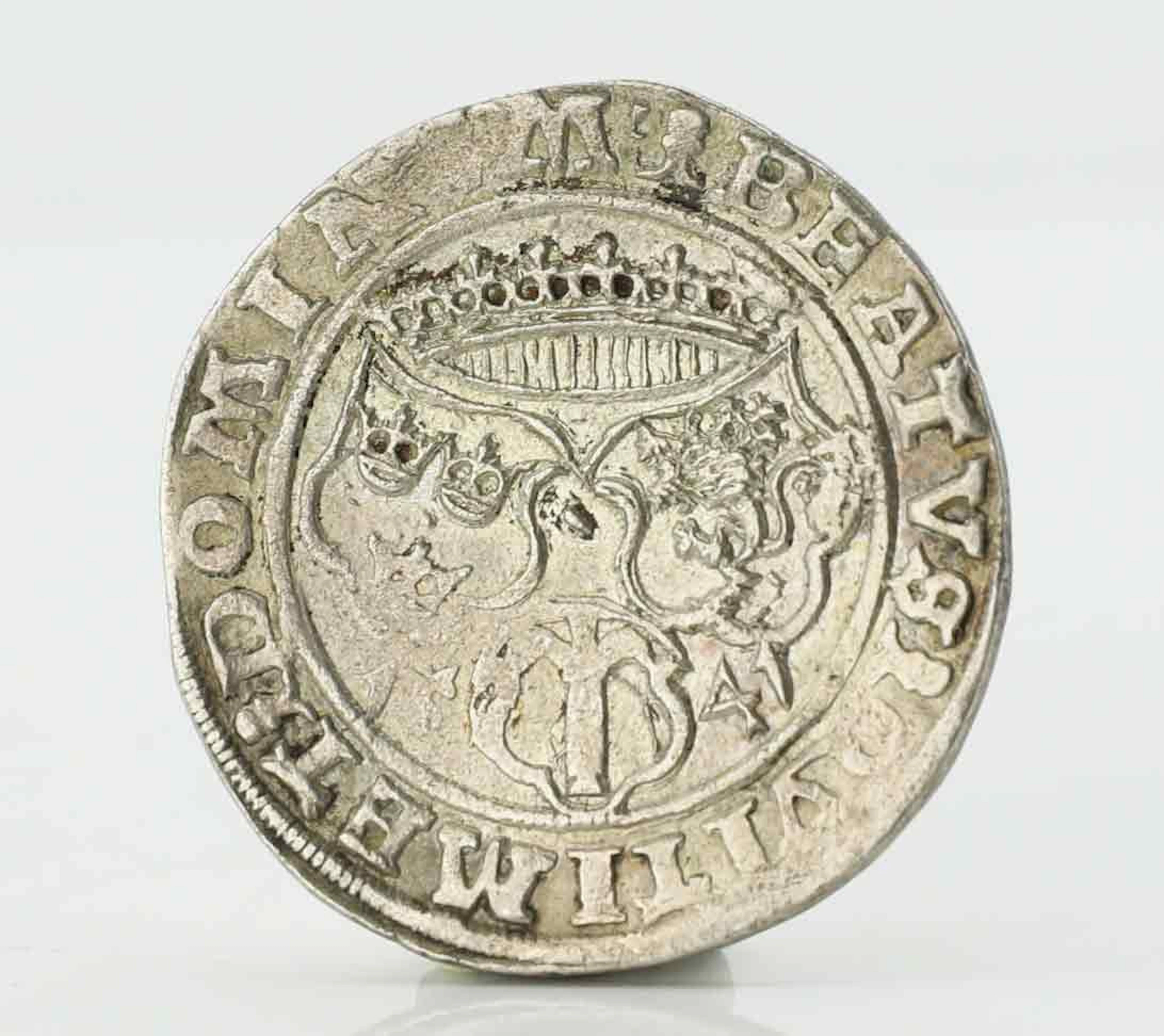 MYNT, 1 mark, silver, Gustav Vasa, 1541, Sverige.