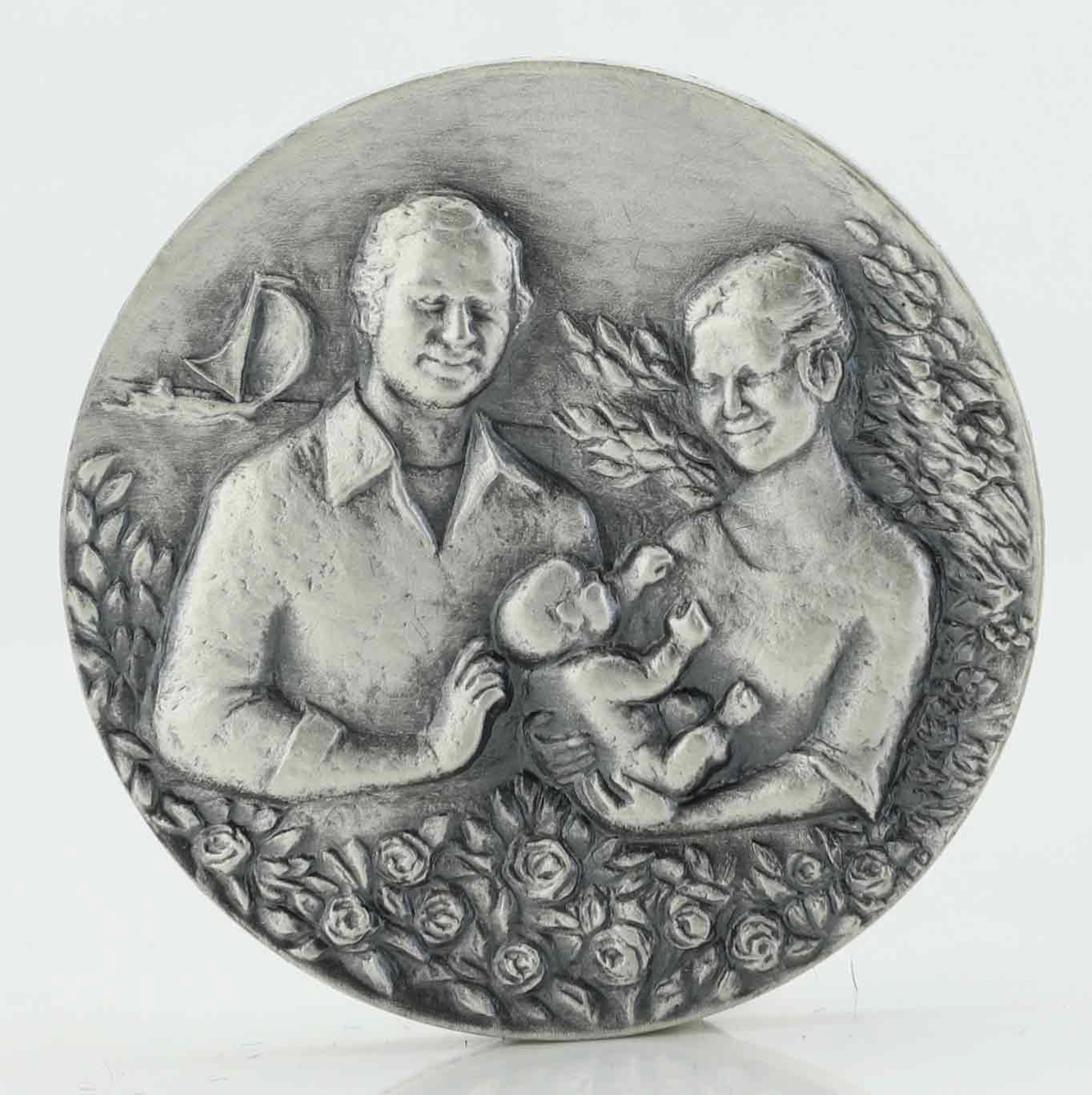 MEDALJ, silver, Prinsessan Victoria född den 14 juli 1977.
