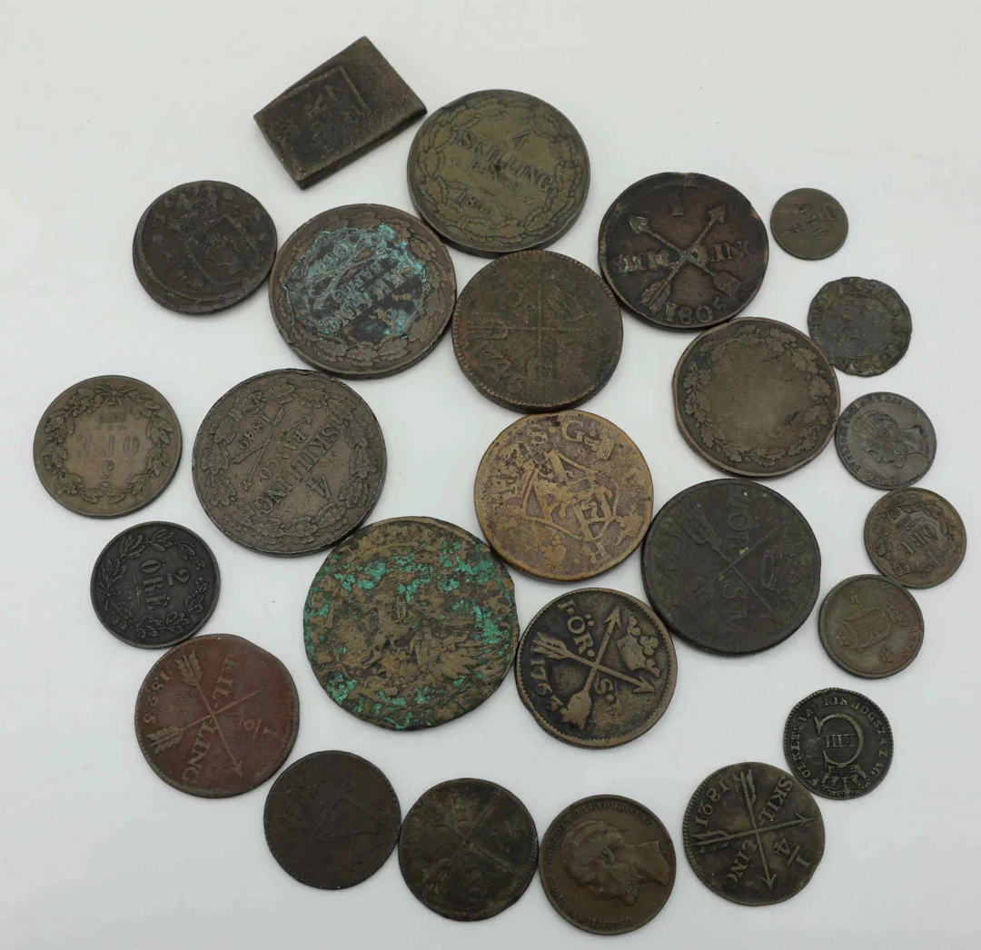 KOPPARMYNT, Sverige, 1600-tal till 1800-tal.
