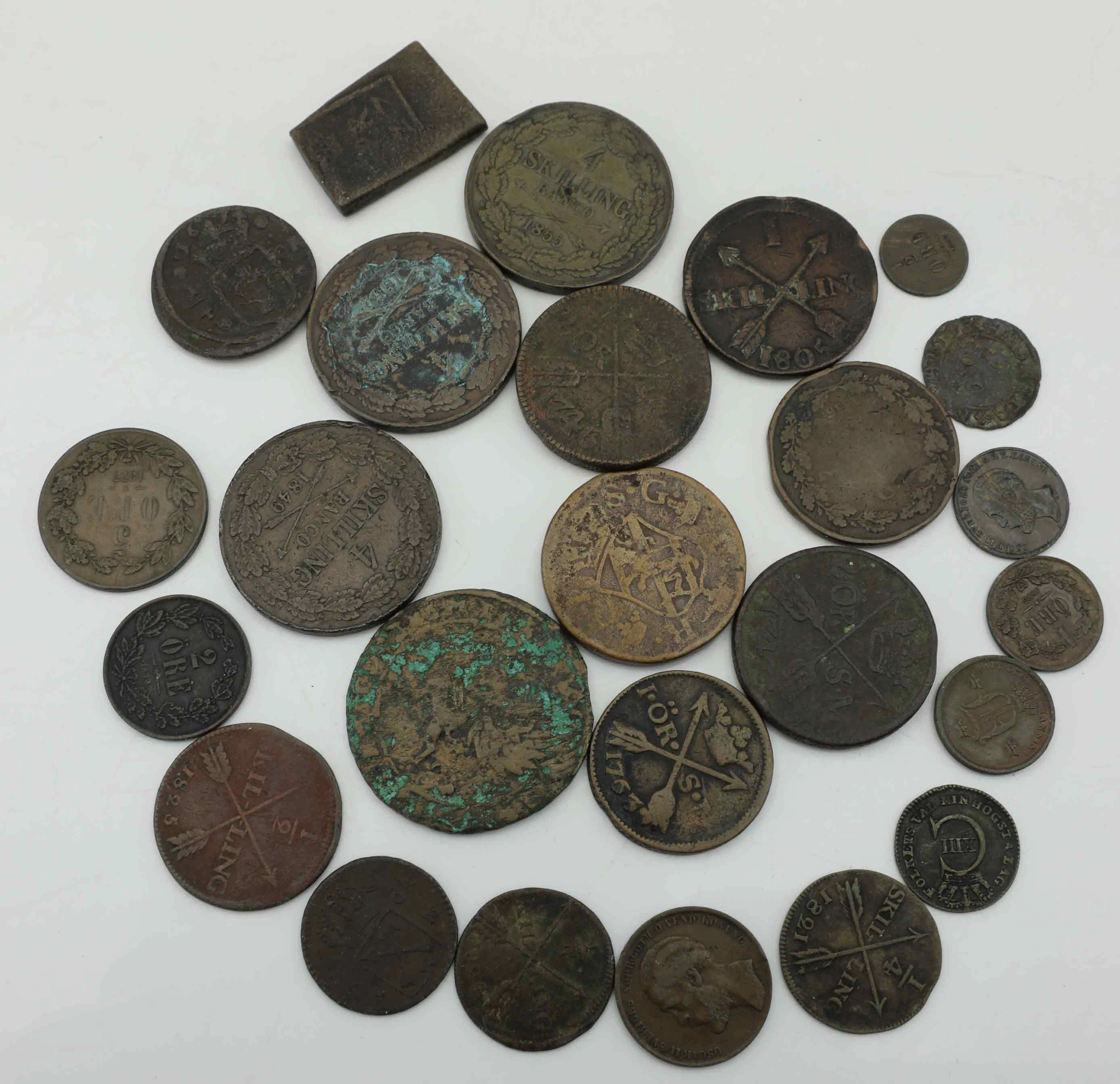KOPPARMYNT, Sverige, 1600-tal till 1800-tal.