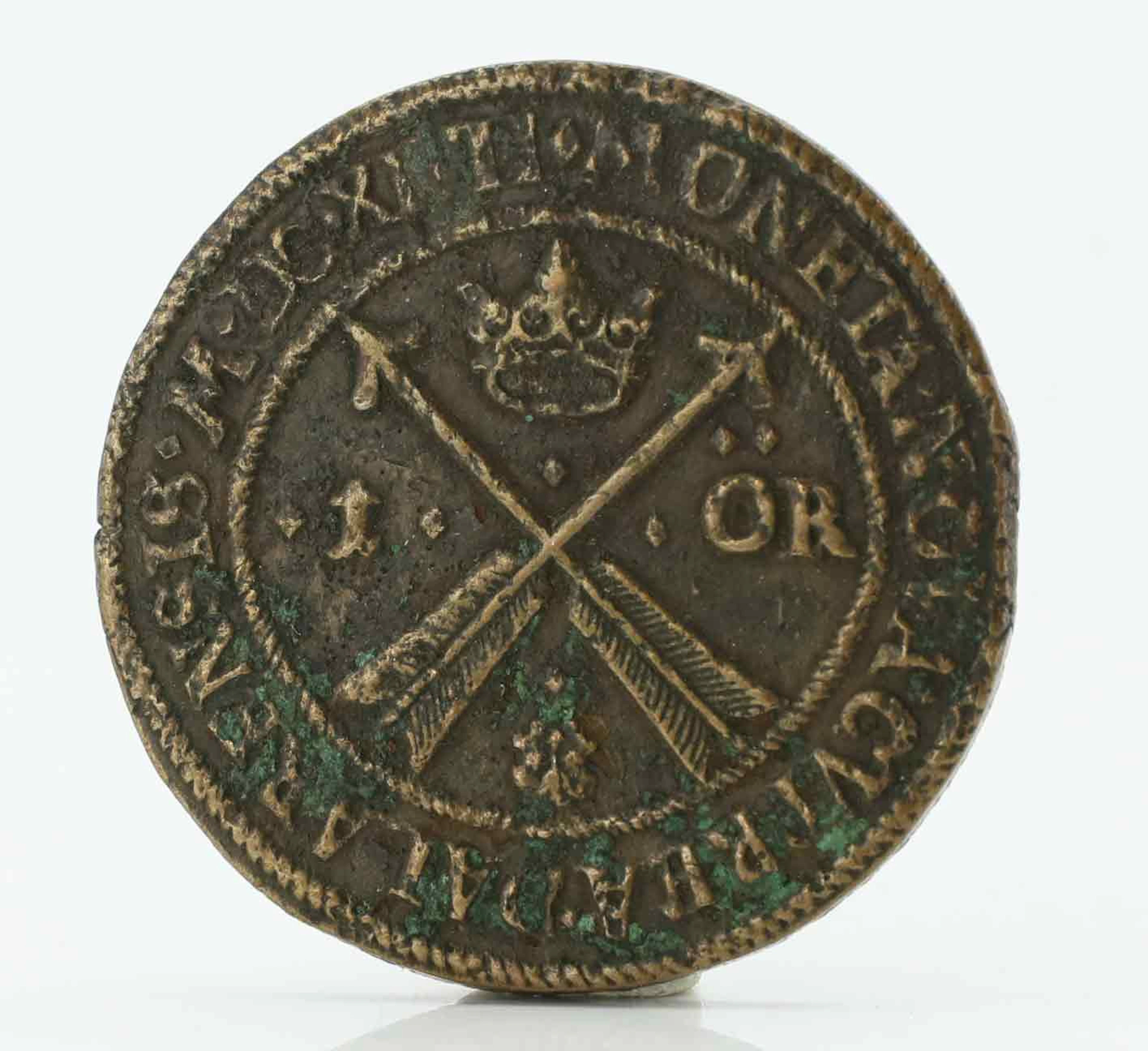 MYNT, 1 öre, Drotting Kristina, Avesta, Sverige, 1647.