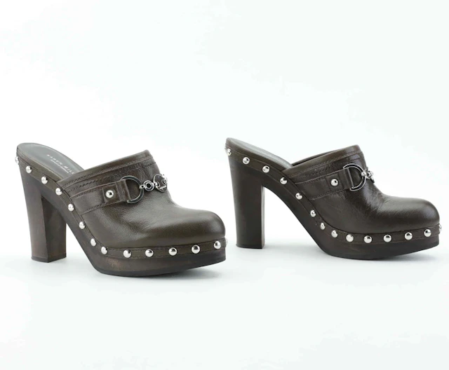 KAREN MILLEN. Skor, dam, ett par, stl 40, Skinn, Clogs-modell, Limited Edition.