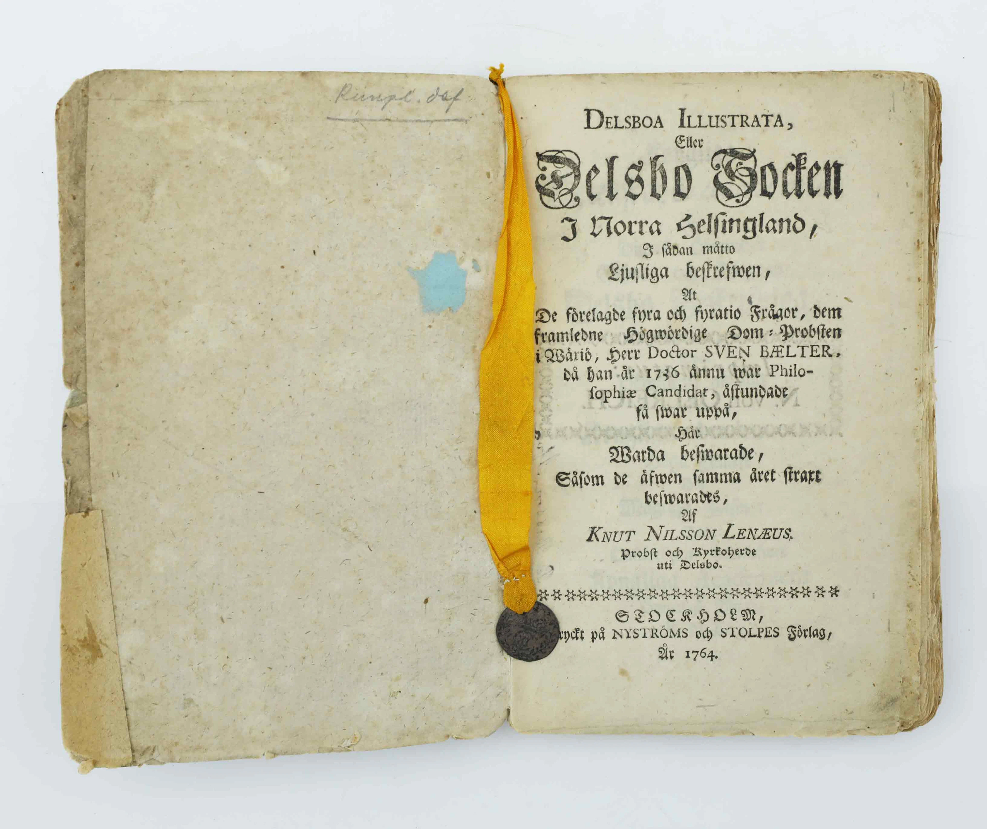 DELSBOA ILLUSTRATA, Delsbo Boden, Af Knut Nilsson Lenæus - prost och