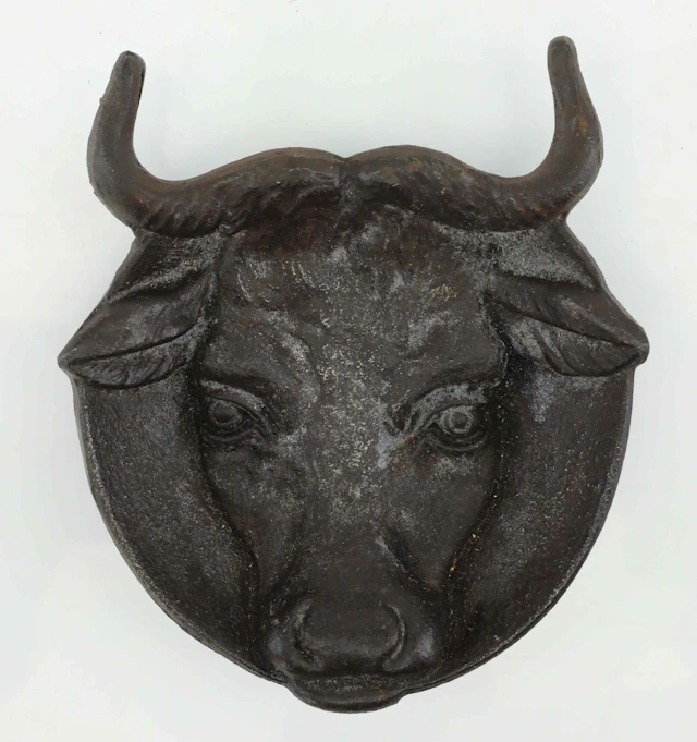 ASKKOPP, gjutjärn, oxe, 1900-tal.