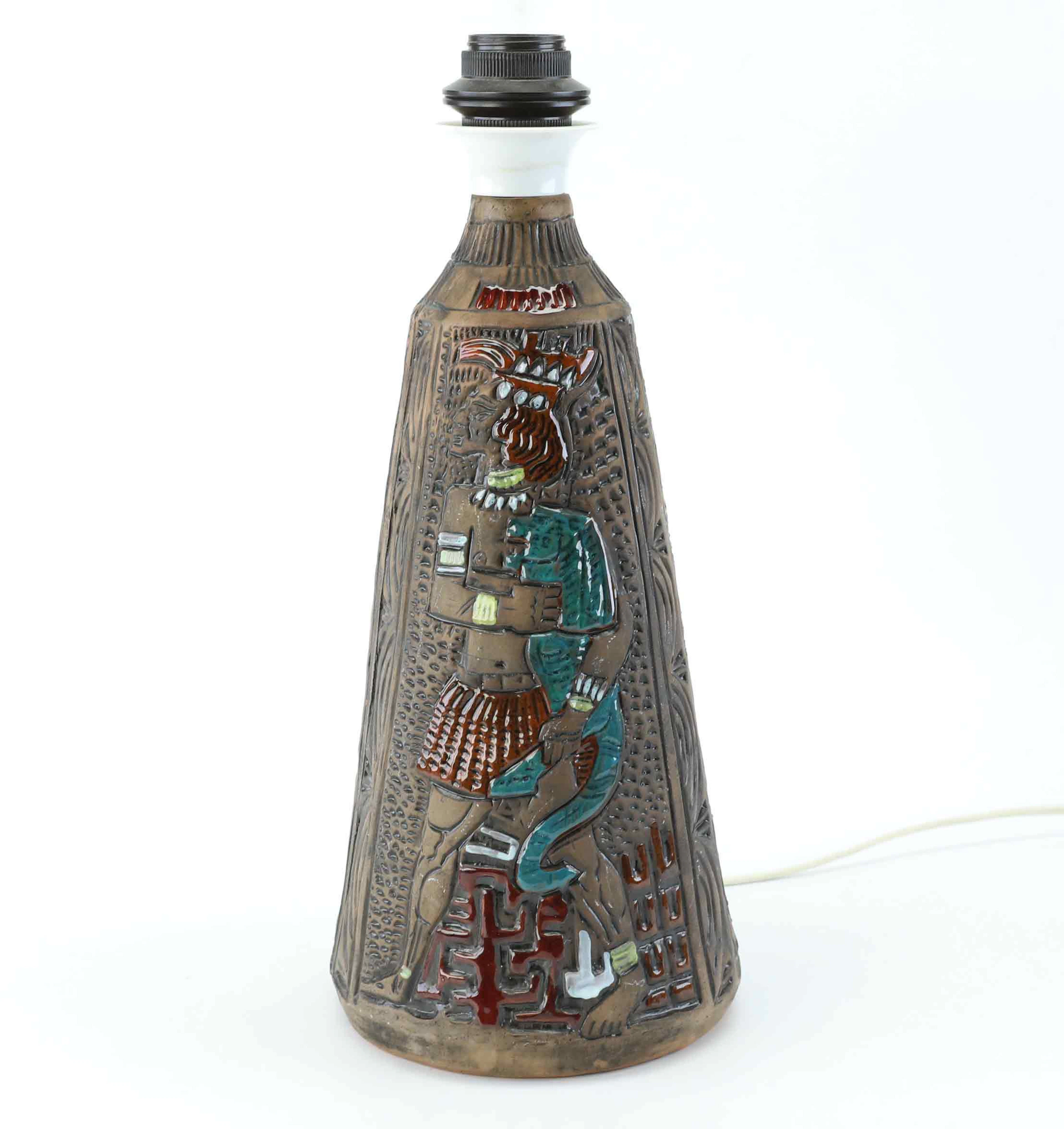 BORDSLAMPA, keramik, Tilgmans, 1960/70-tal.