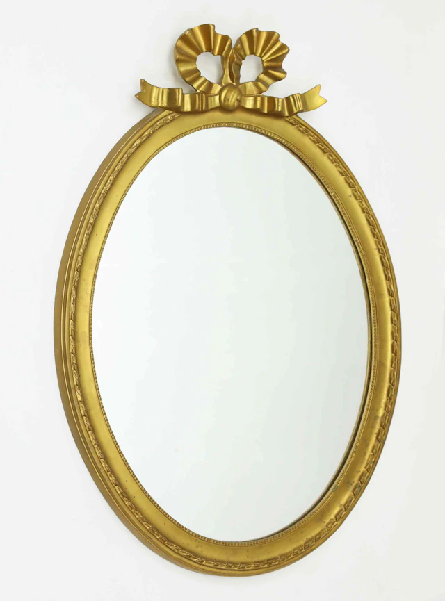 OVAL SPEGEL, Gustaviansk stil, 1900-tal.