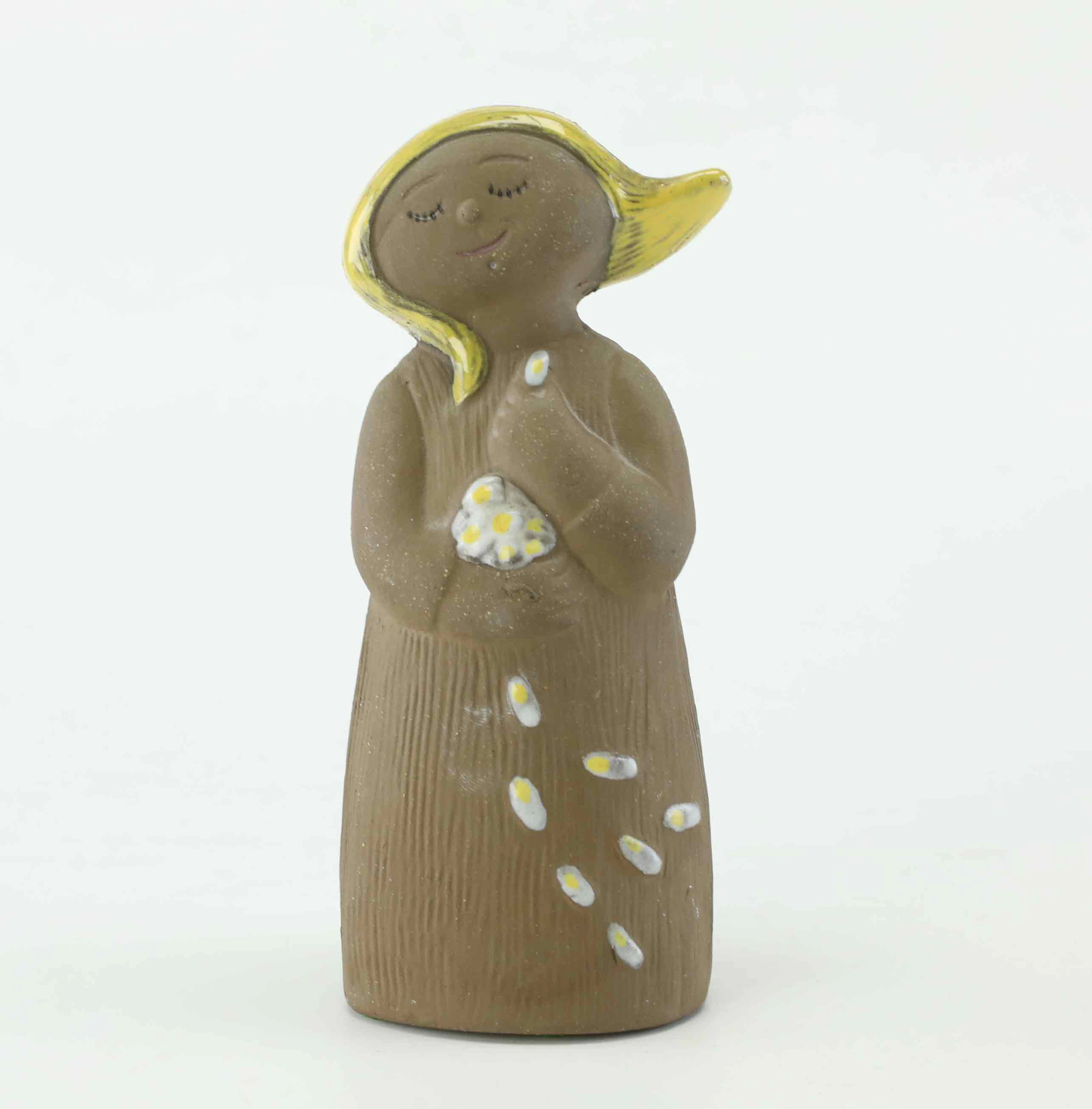 MARI SIMULSSON. Figurin, keramik, "Ina", monogramsignerad, Upsala