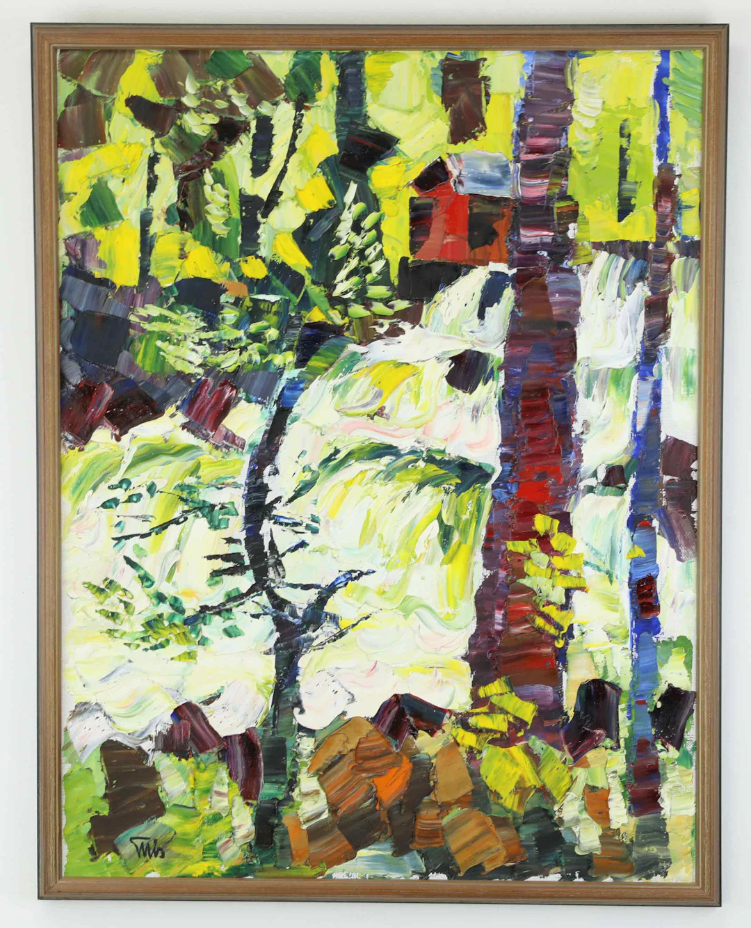 BENGT ELLIS (1923-2007). Olja på duk, Natur, Abstrakt, signerad.