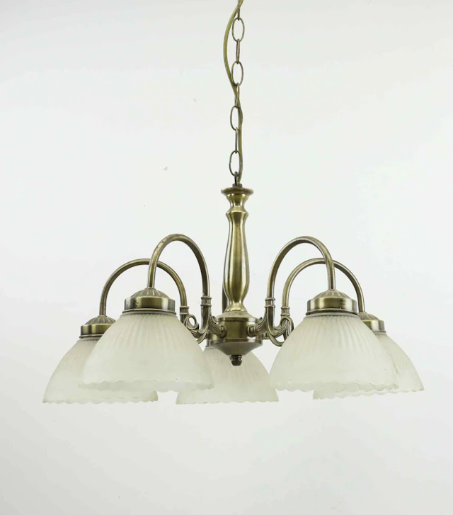 TAKLAMPA, glas och metall, art decó-stil, 1900/2000-tal.
