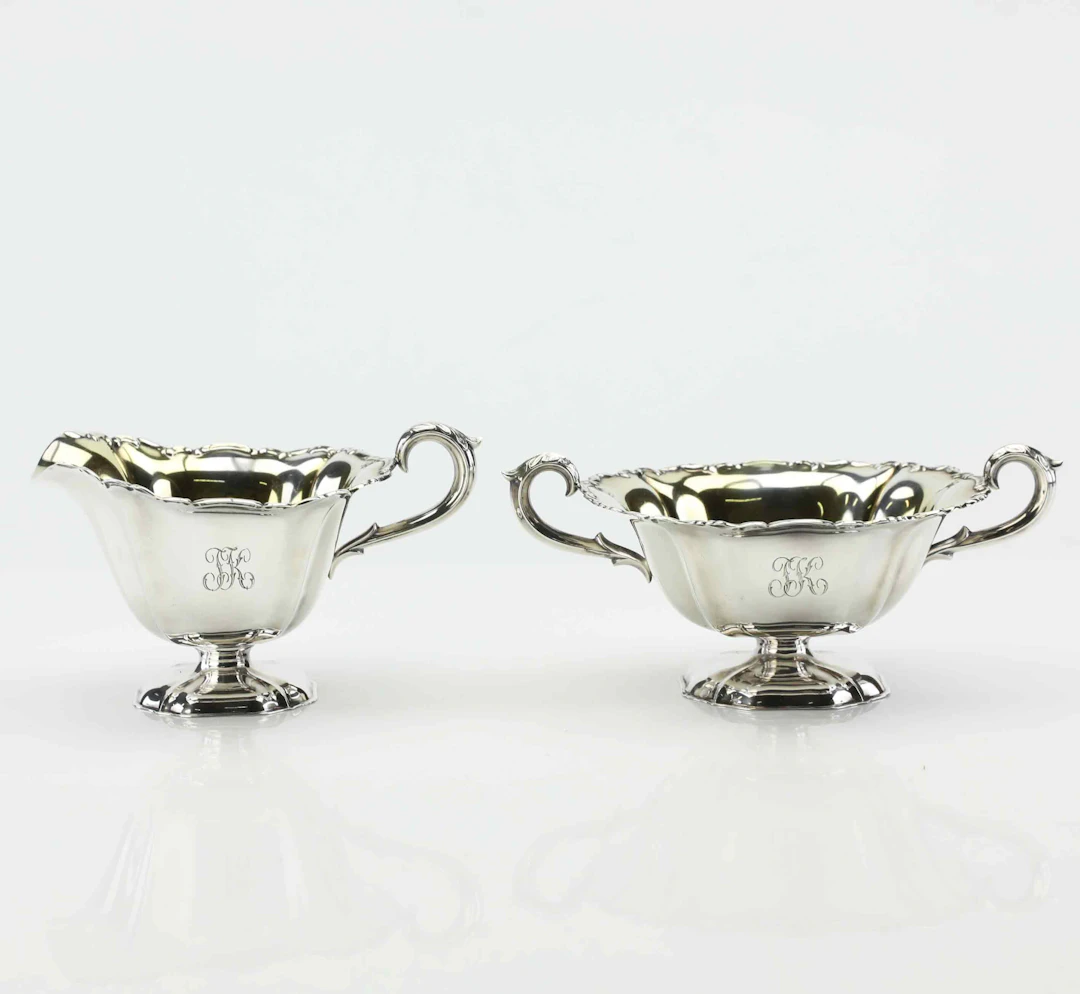 GRÄDDSNIPA och SOCKERSKÅL, silver 830, Finland, 1970.