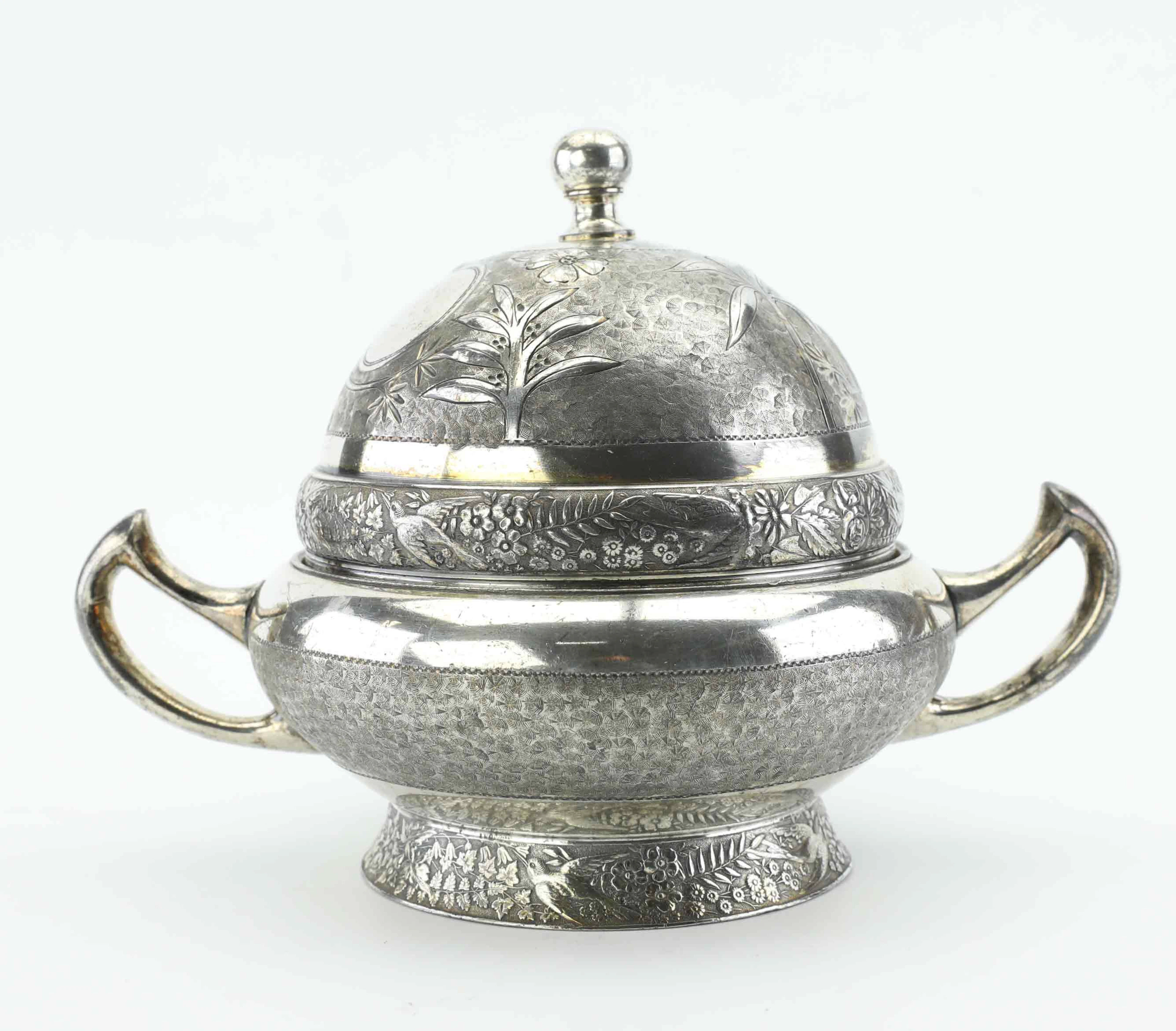 SMÖRSKÅL, metall, Meriden Silver Plate Co. , USA, 18/1900-tal.