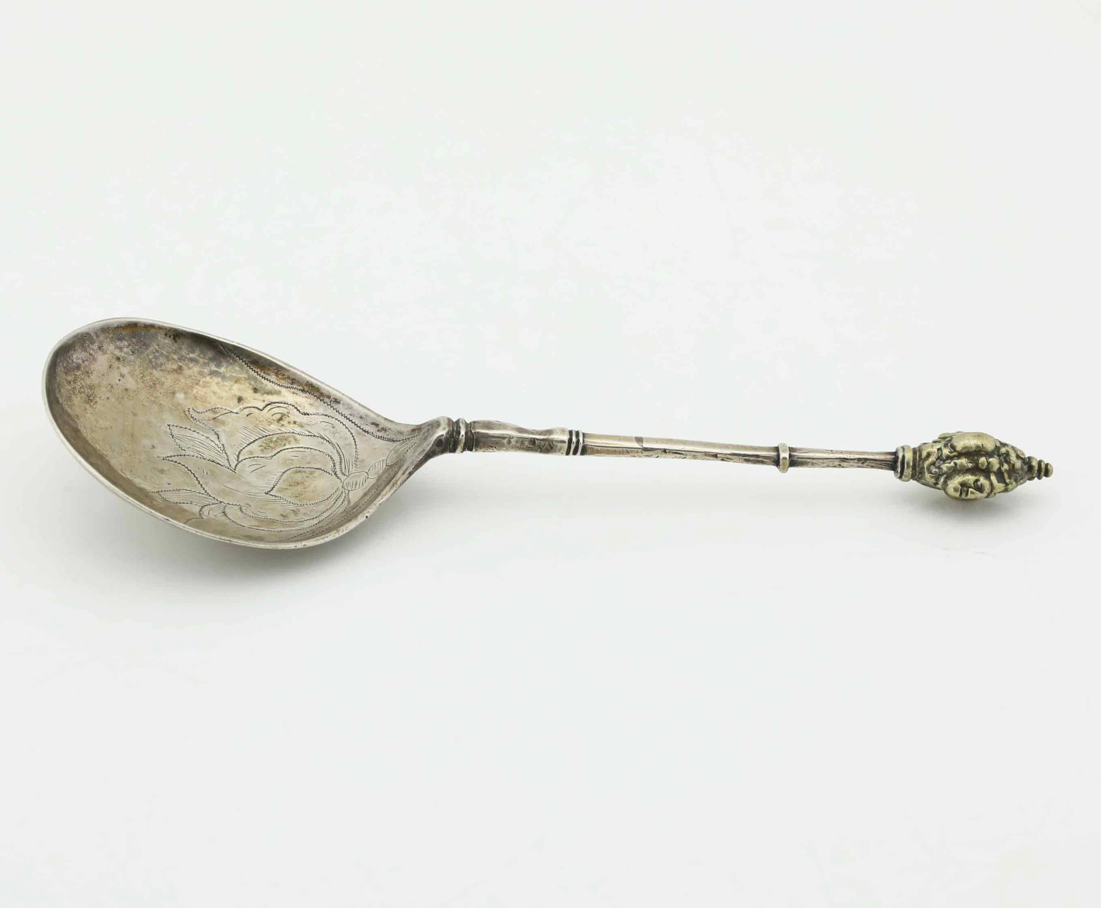 JOHAN WICKMAN 1750-1755 (1758). Brännvinssked, silver, Hudiksvall.
