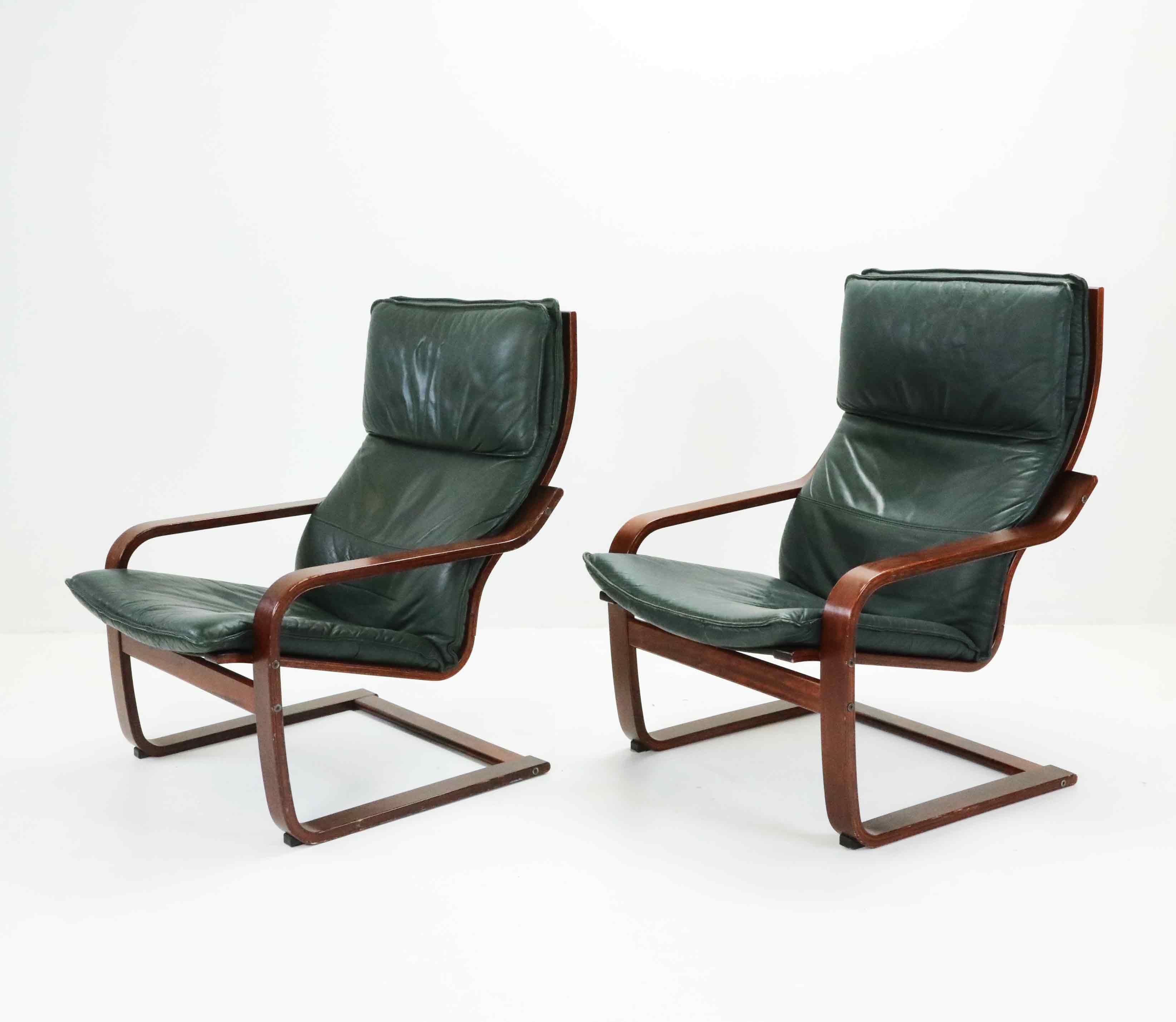 OBURO NAKAMURA. Fåtöljer, ett par, "Poäng" IKEA, formgivna 1970-tal.