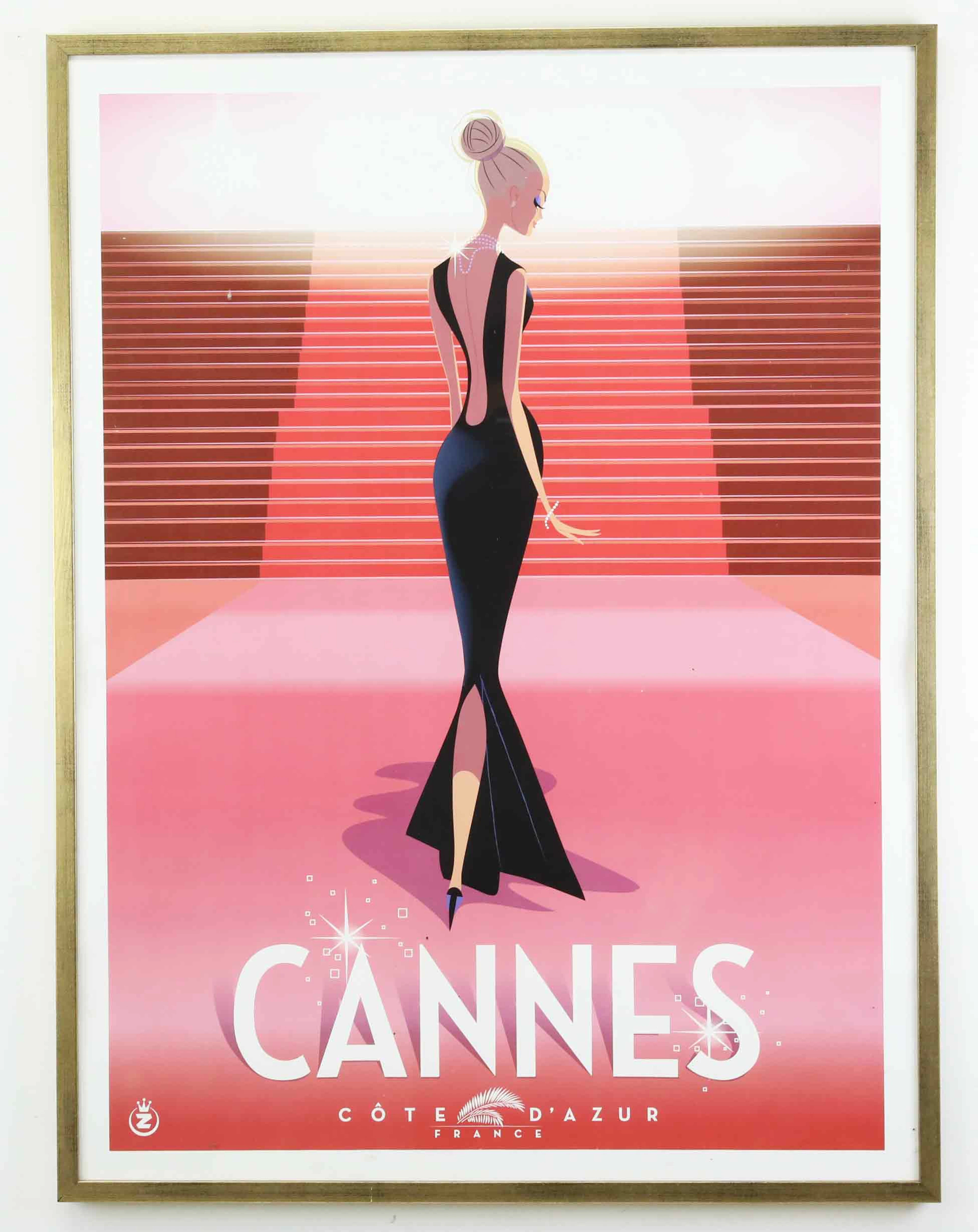 POSTER, "Cannes, Côte d’Azur", 1900/2000-tal.