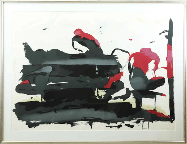 LAGE LINDELL (1920-1980). seriegrafi, blandteknik, "Sjukhussviten"