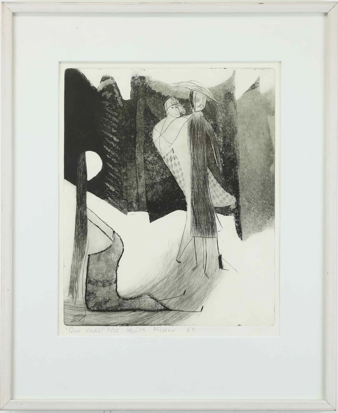 ANITA NILSSON. Litografi, "Quo Vadis" numrerad 5/25, E.T, signerad.
