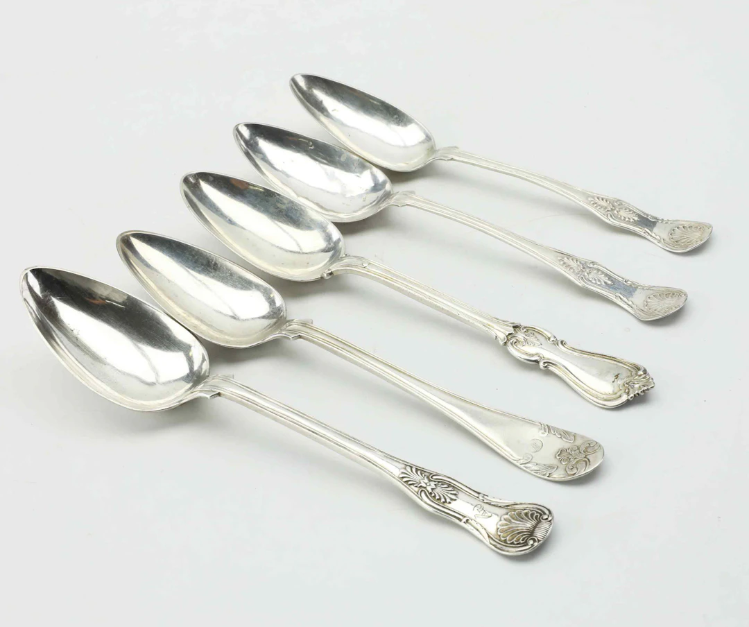 MATSKEDAR, 5 st, silver, Sverige, 1855-1872.