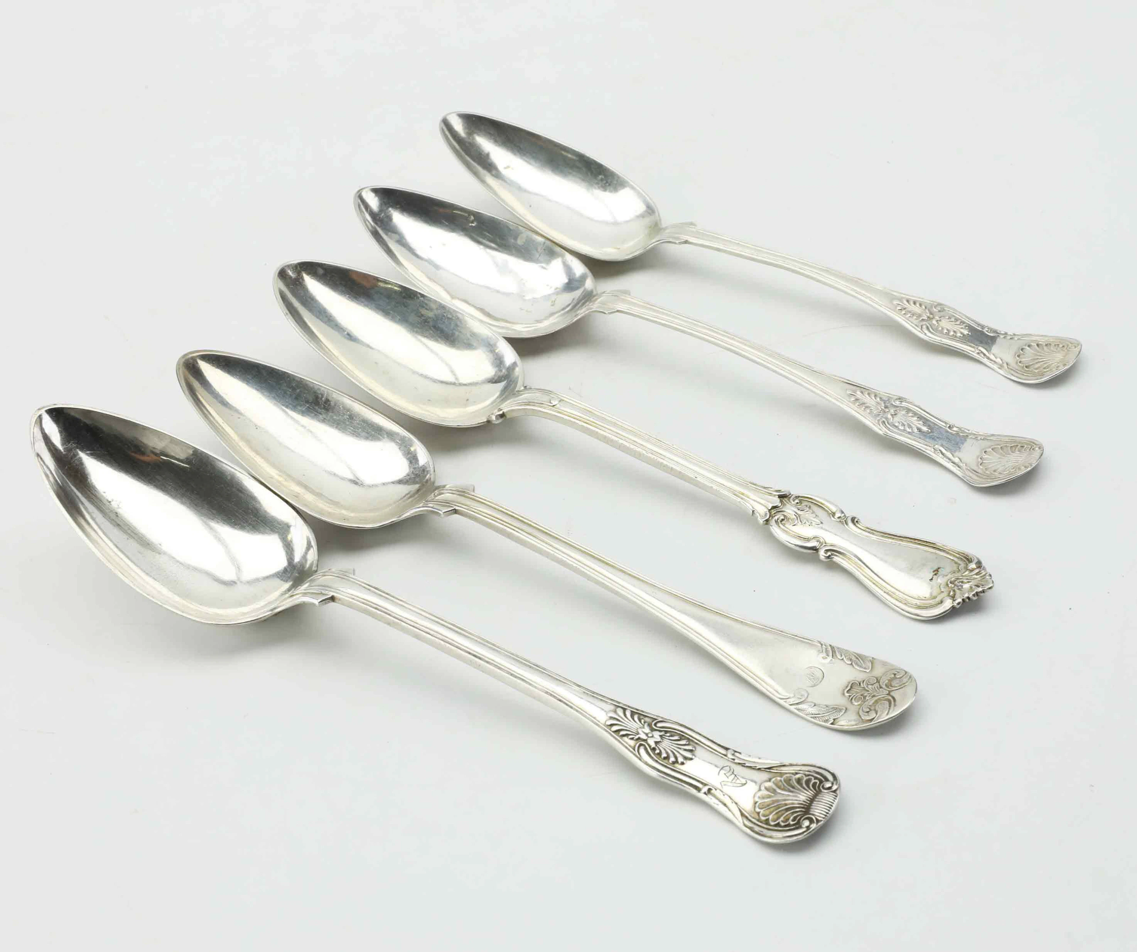 MATSKEDAR, 5 st, silver, Sverige, 1855-1872.