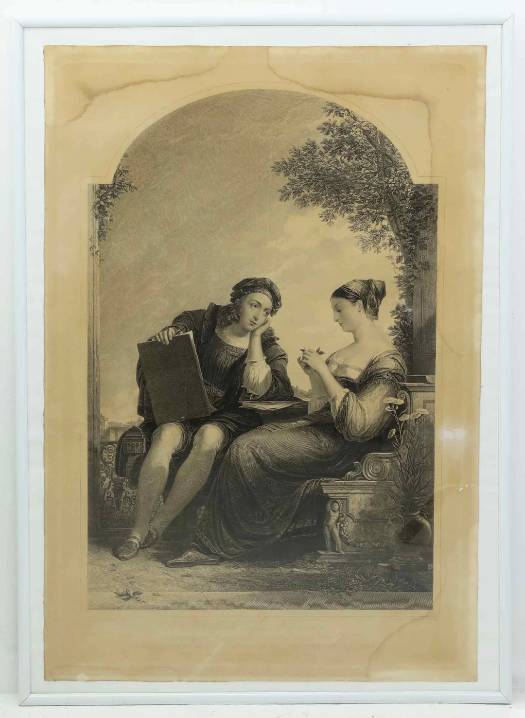 LUMB STOCKS (1812-1892). gravyr, "Raffaelle och Fornarnia", efter