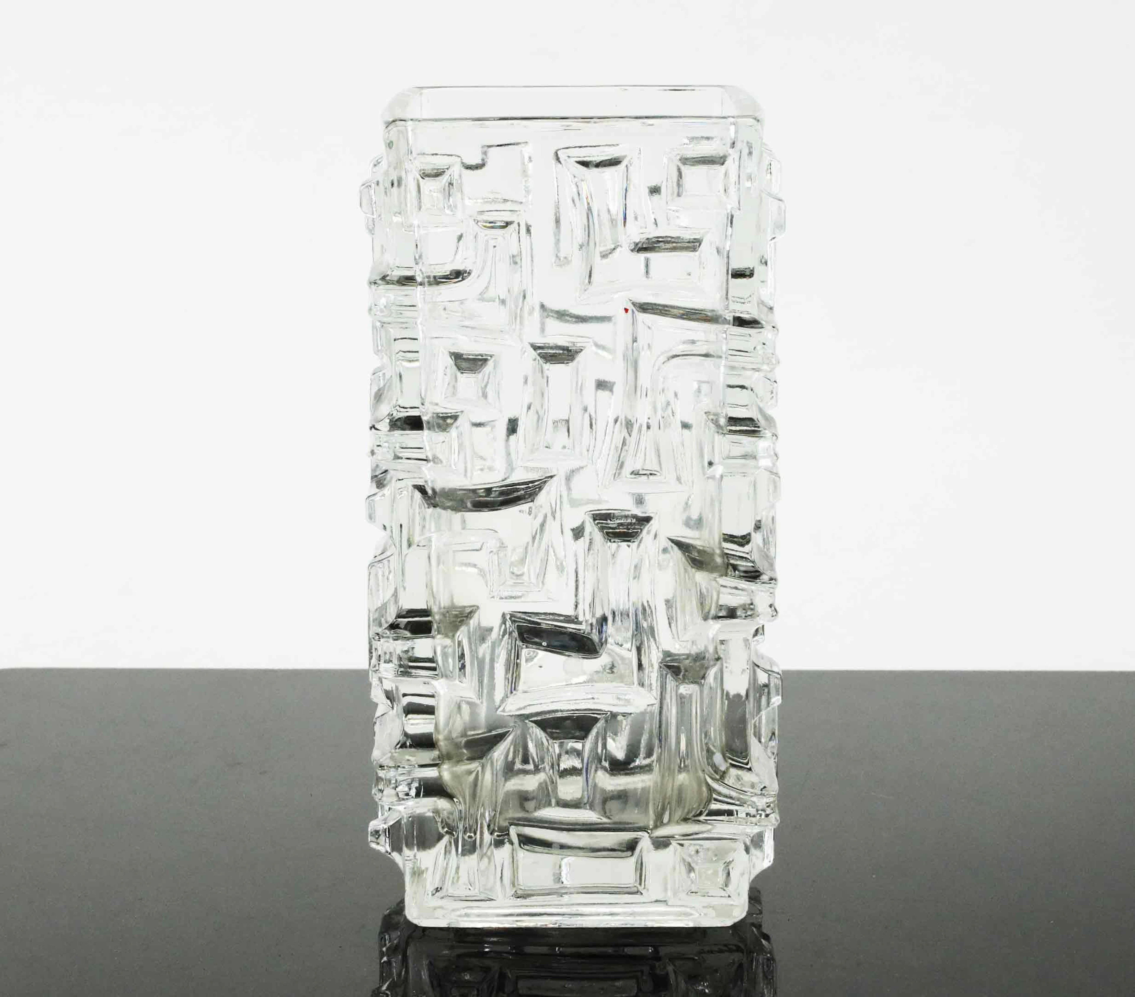 VAS, glas, modell Tetris, möjligen Jiri Brabec, 1960-tal.