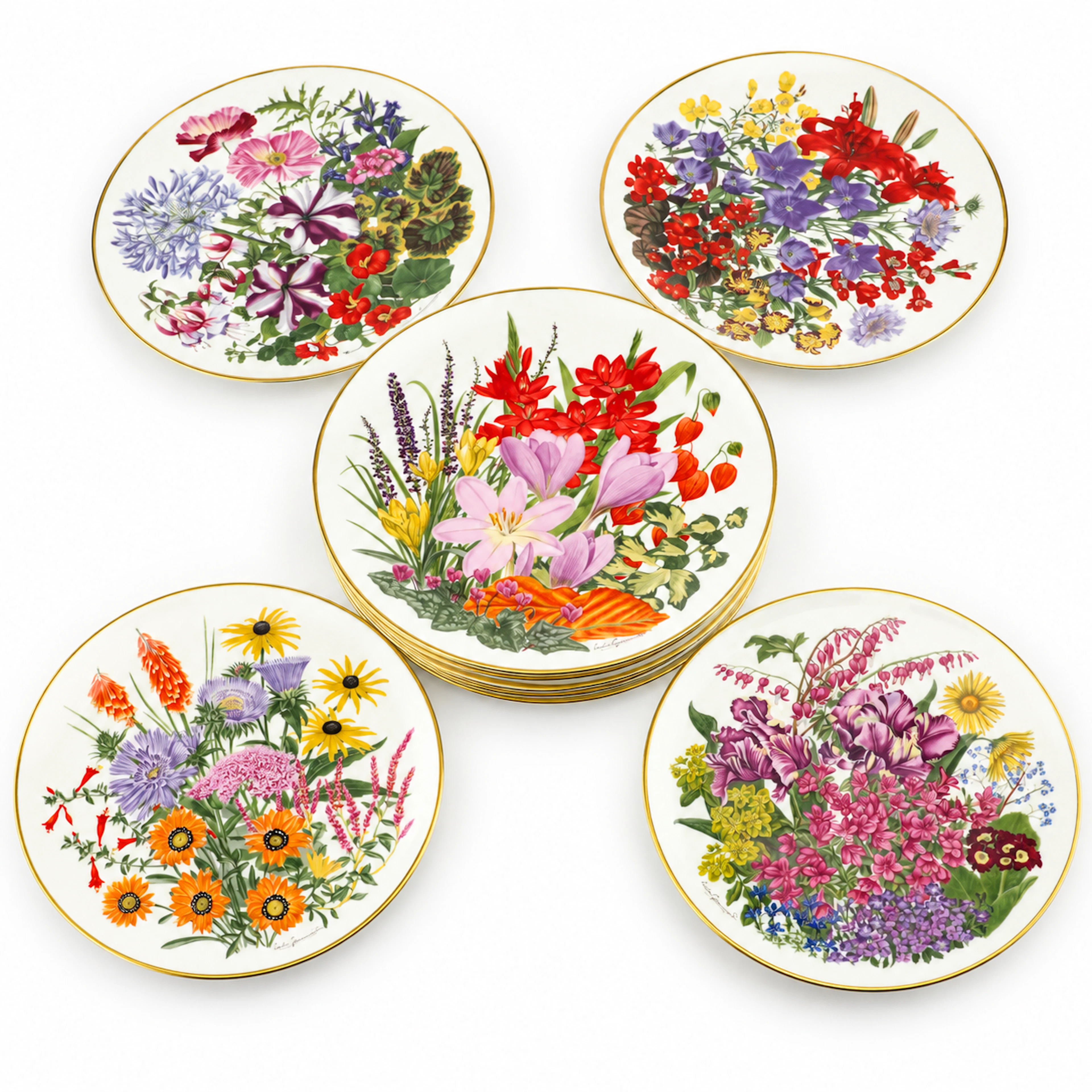 TALLRIKAR, 11 st, The Royal Horticultural Society, “Flowers of the