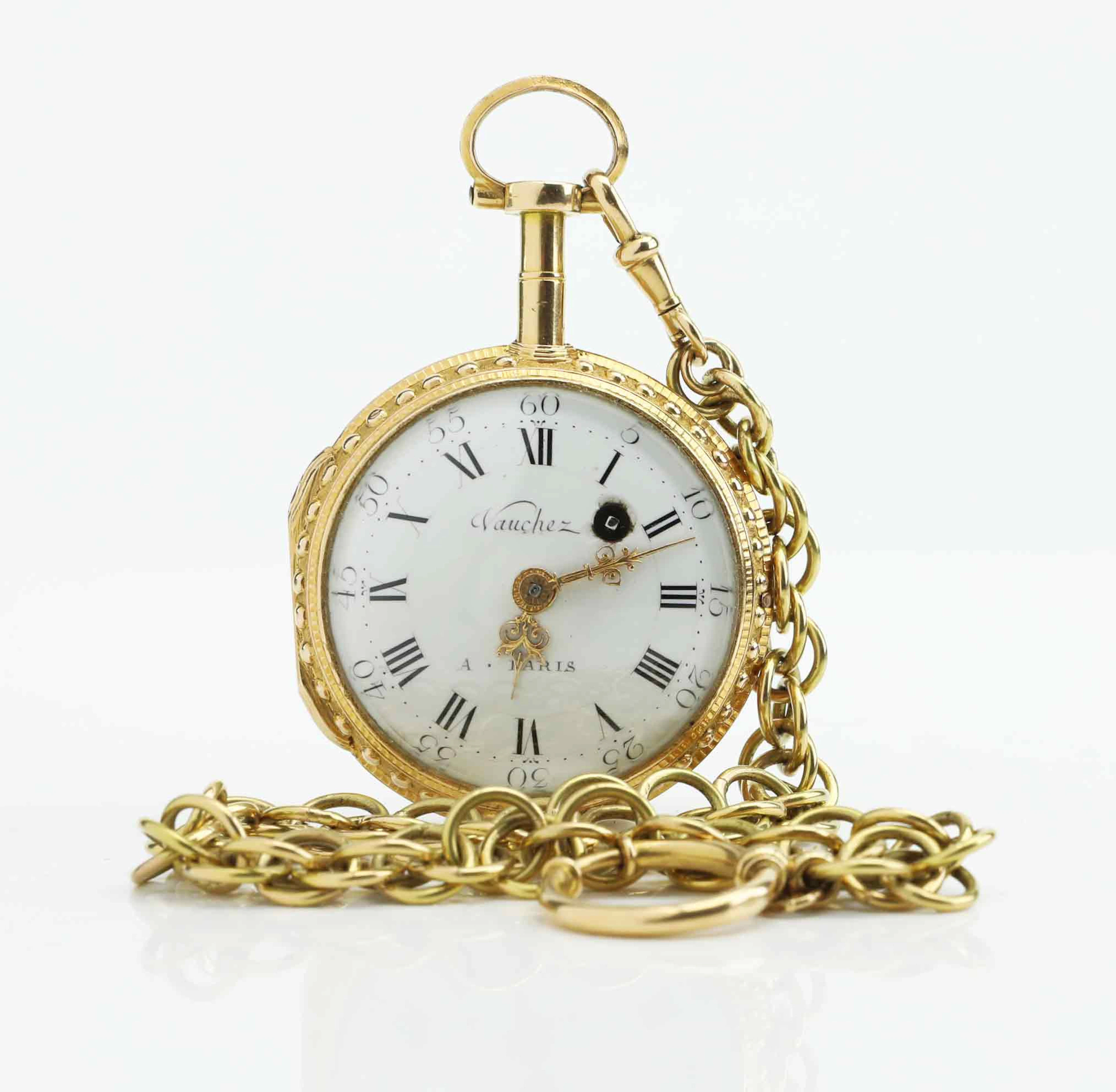 FICKUR, guld 18K, Vauchez à Paris, Frankrike, ca 1780–1820.