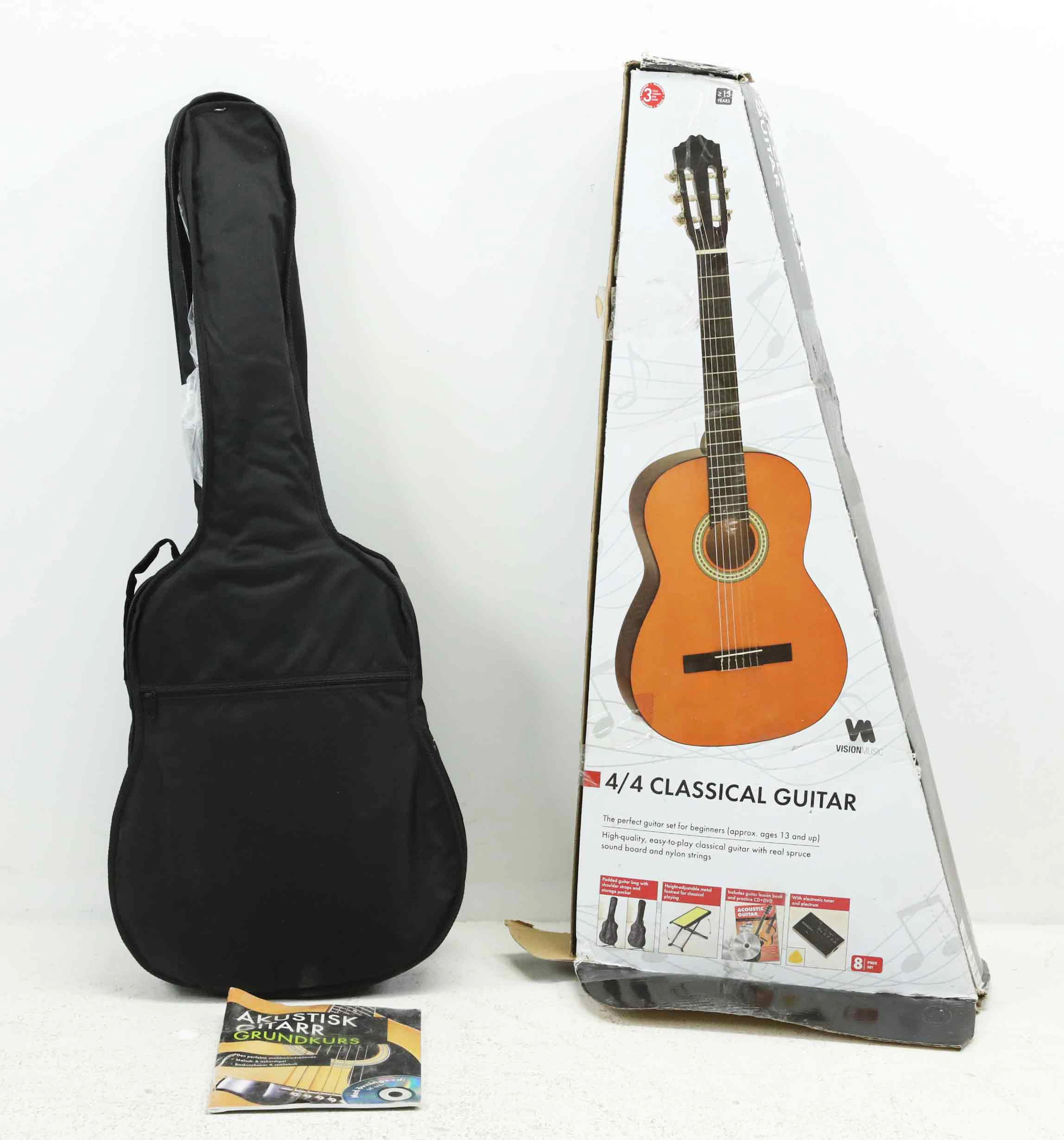 AKUSTISK GITARR, 4/4 konsertgitarr, för nybörjare, barn från ca 13