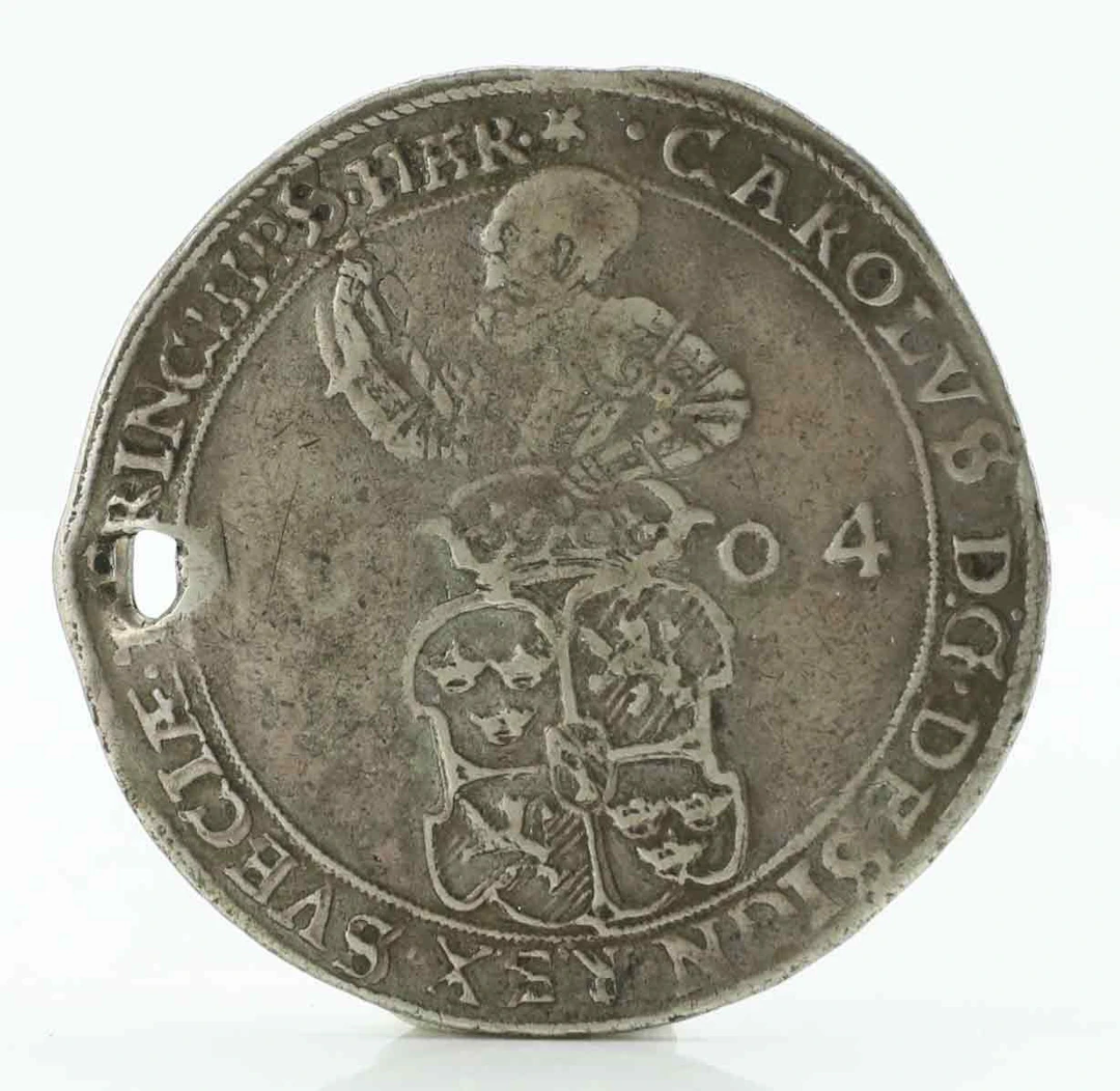 MYNT, 4 mark, silver, Karl IX, 1604, Sverige.