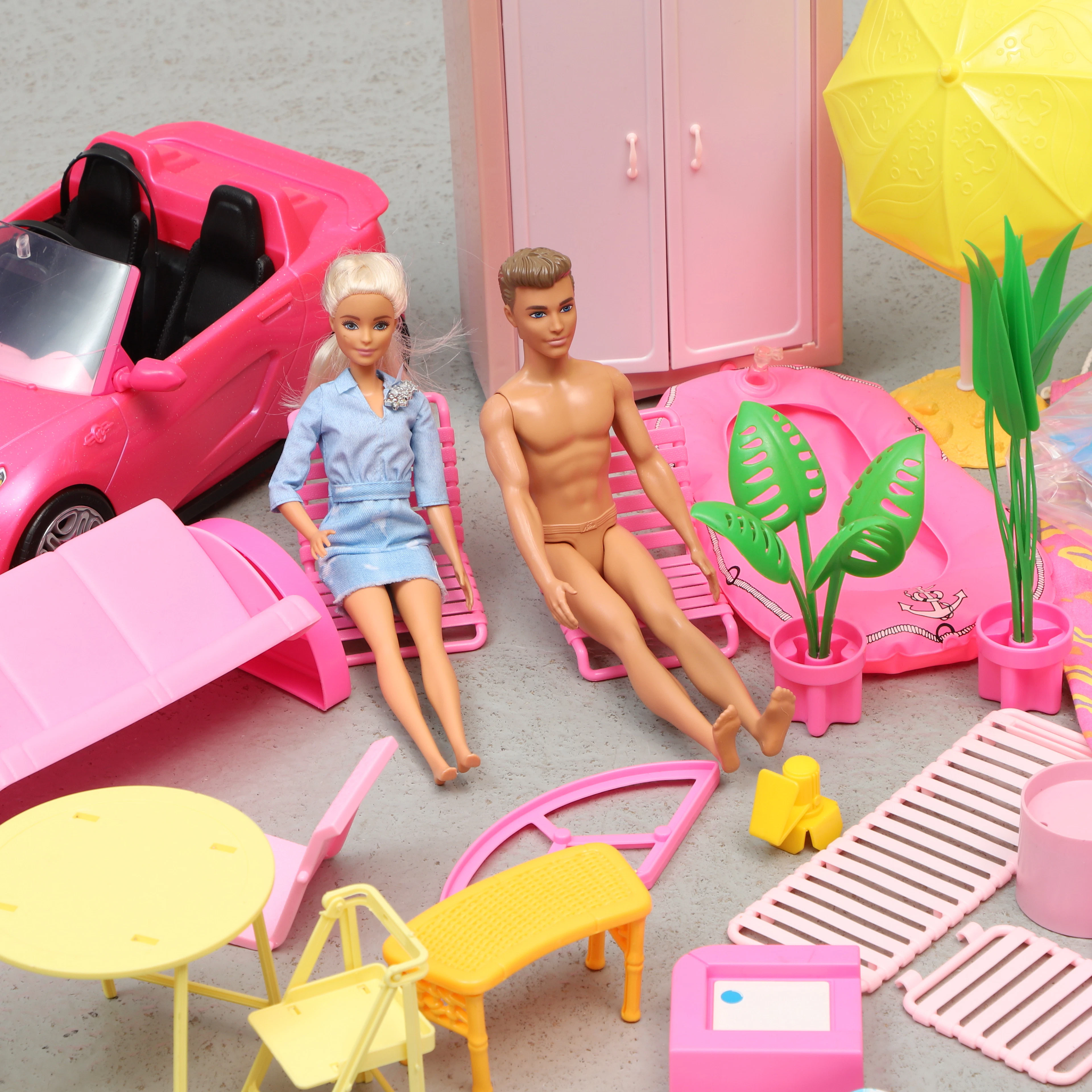 BARBIE & KEN med tillbehör, Mattel, 2000-tal.