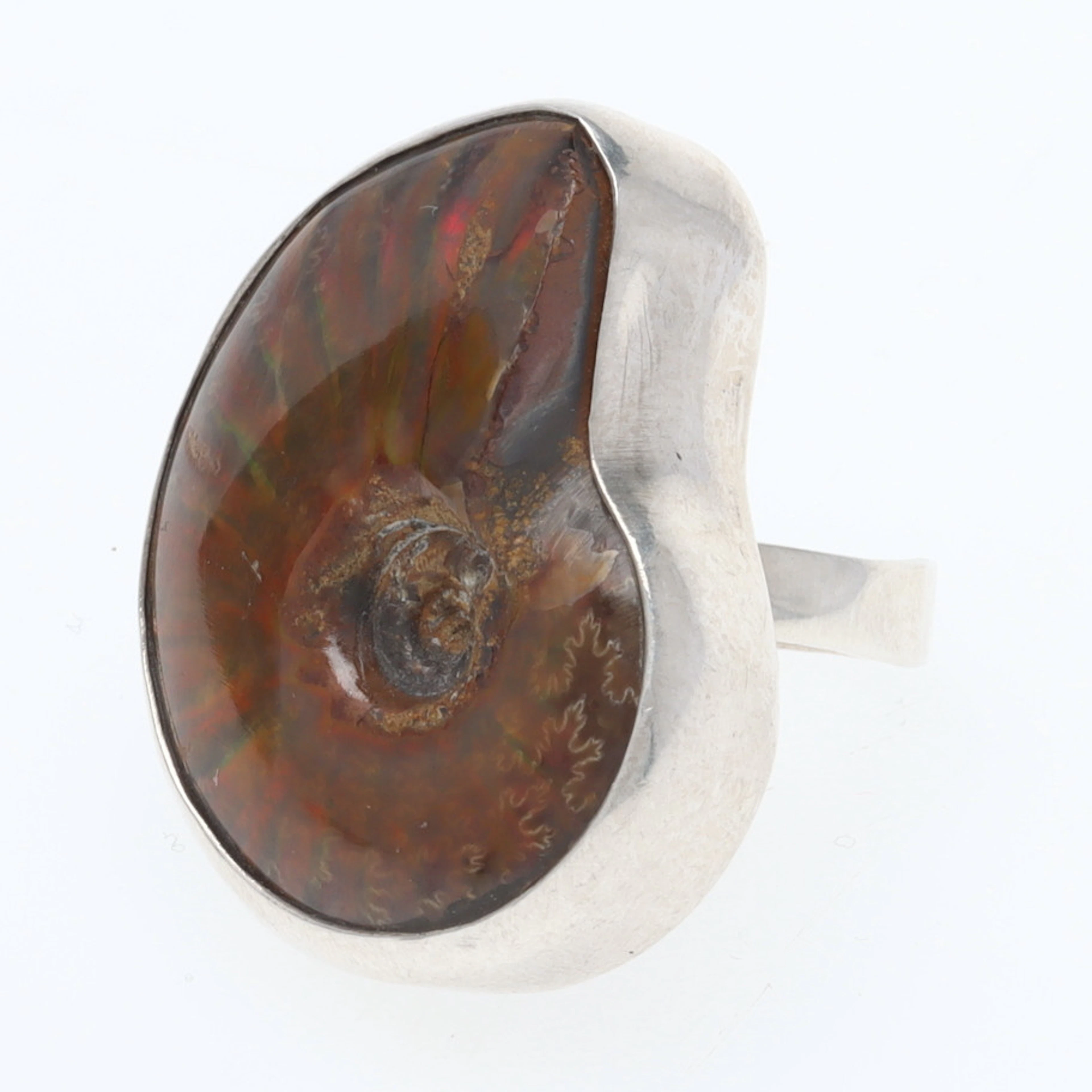 RING, sterlingsilver & ammonit, handsmitt unikat, Warszawa, Polen.