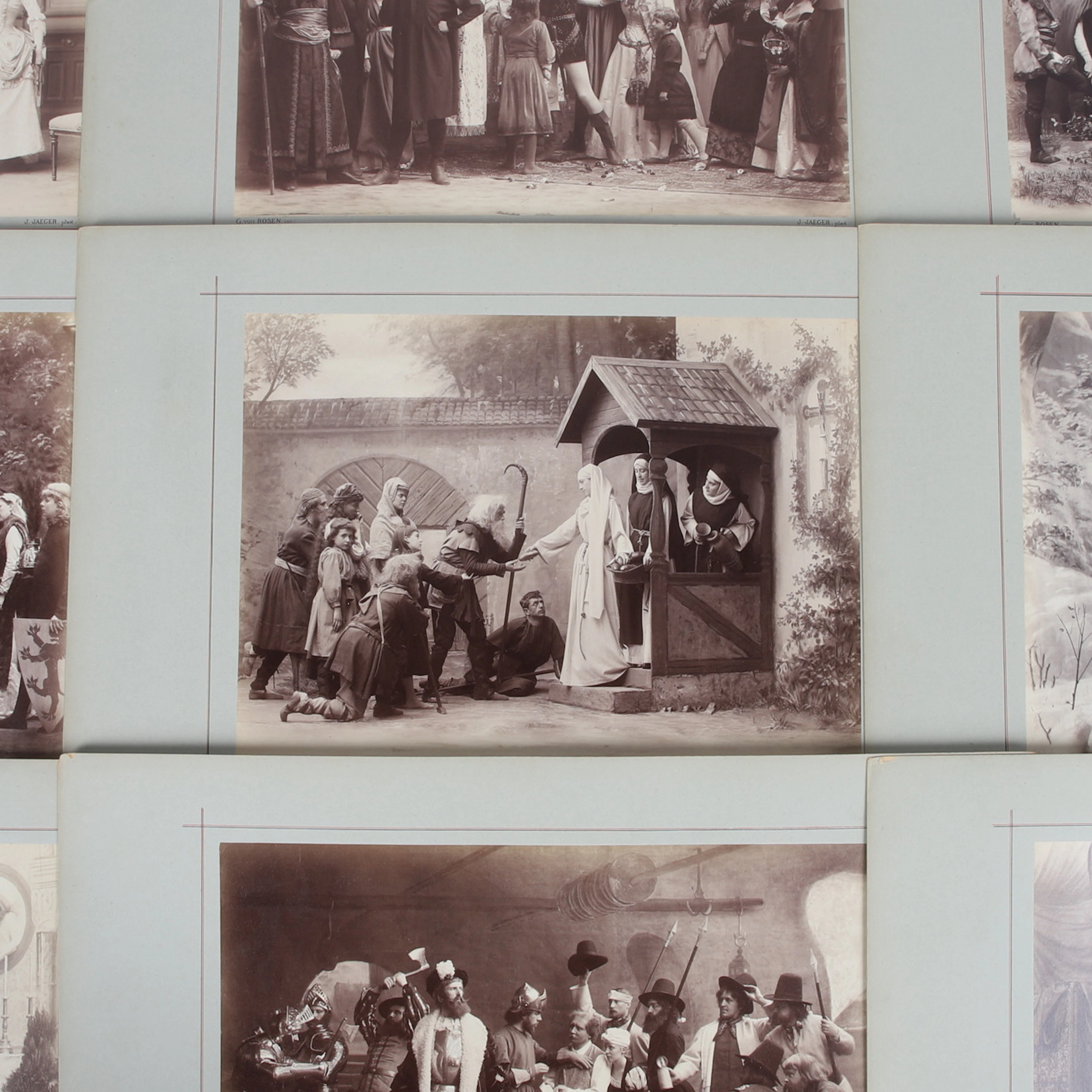JOHANNES JAEGER. Fotomapp med 9 st foto, "Legenden om den Heliga Elisabeth"
