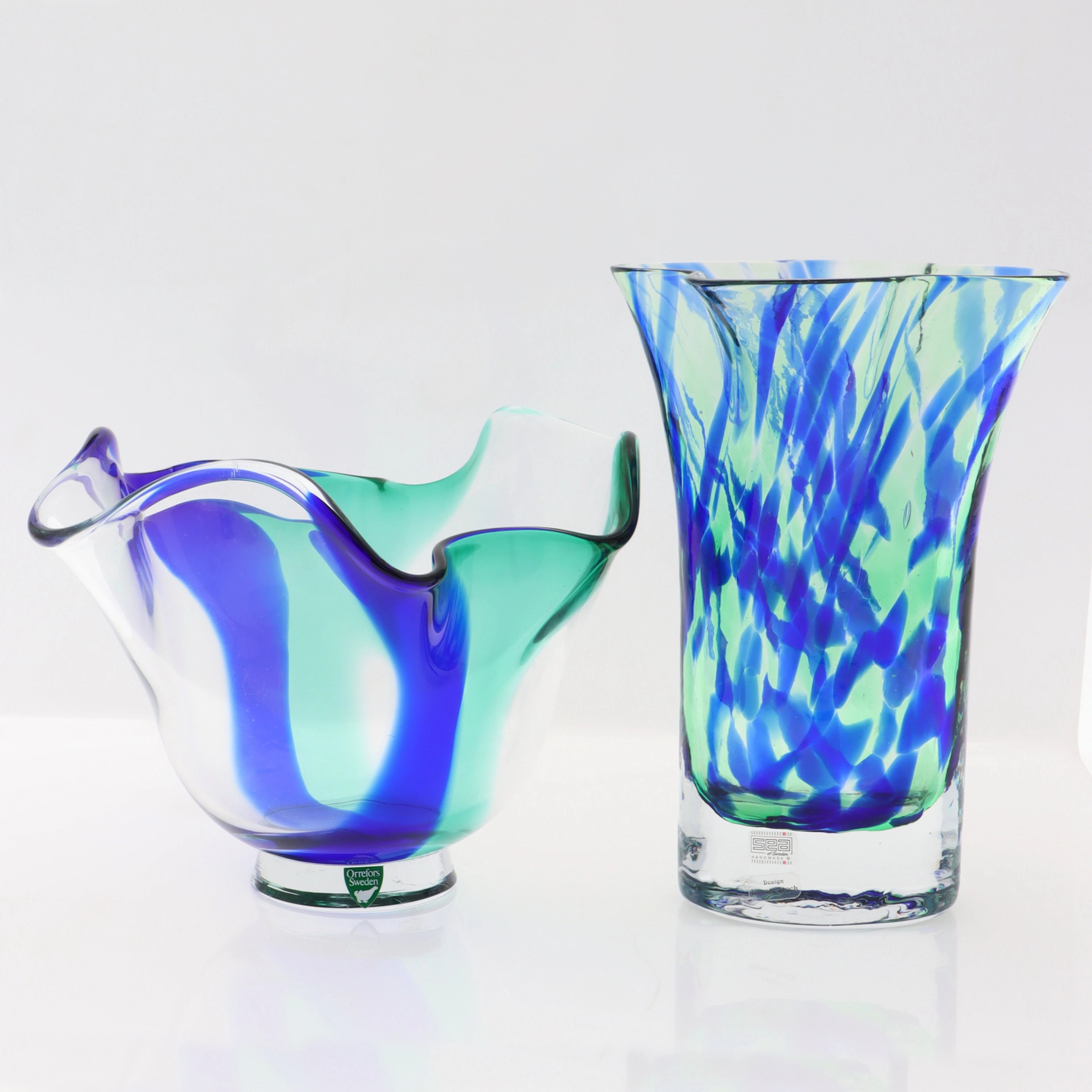 SKÅL & VAS, glas, signerad, bl.a. skål "Butterfly", Lars Hellsten, Orrefors.