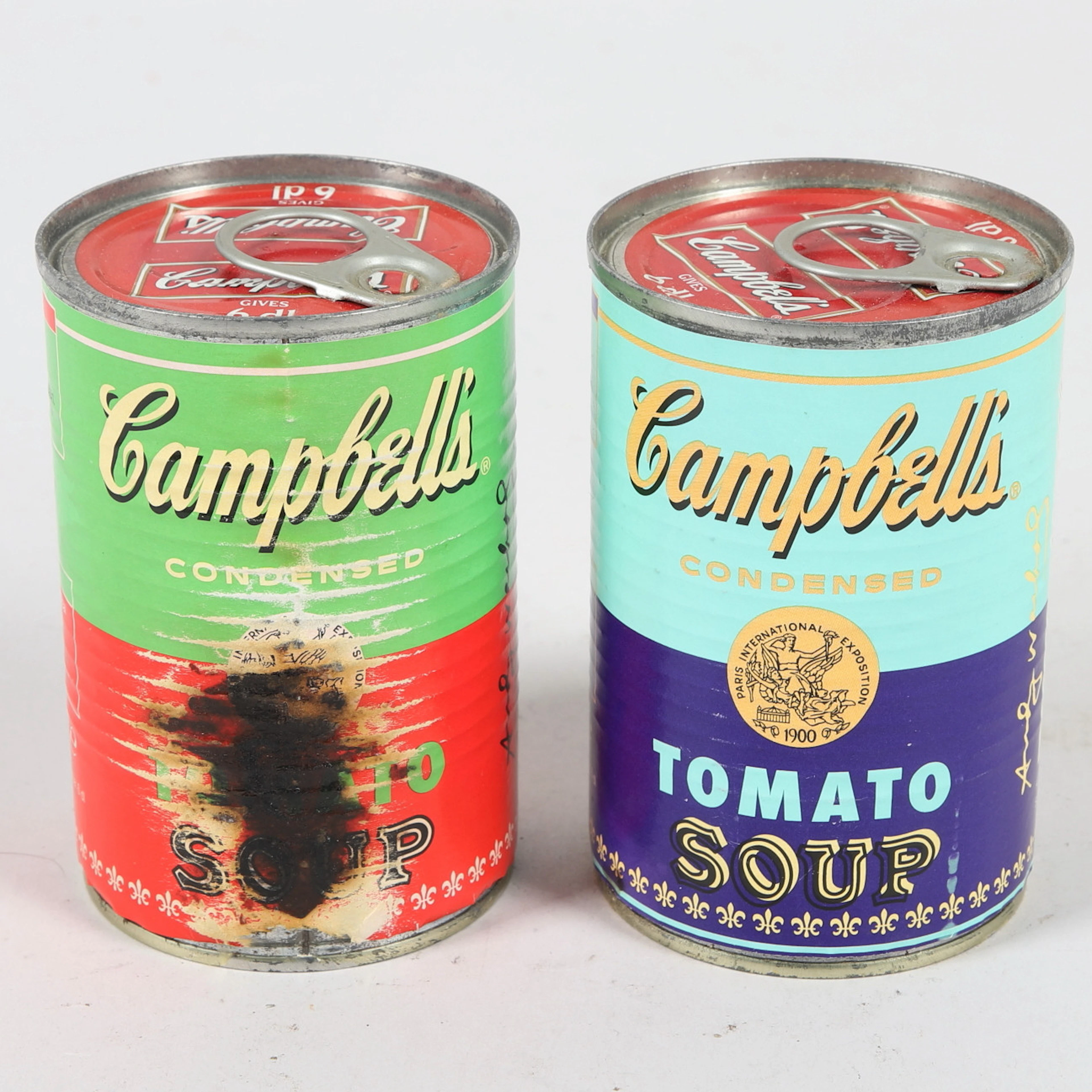 ANDY WARHOL. EFTER. Soppburkar, 2 st, Campbell´s.