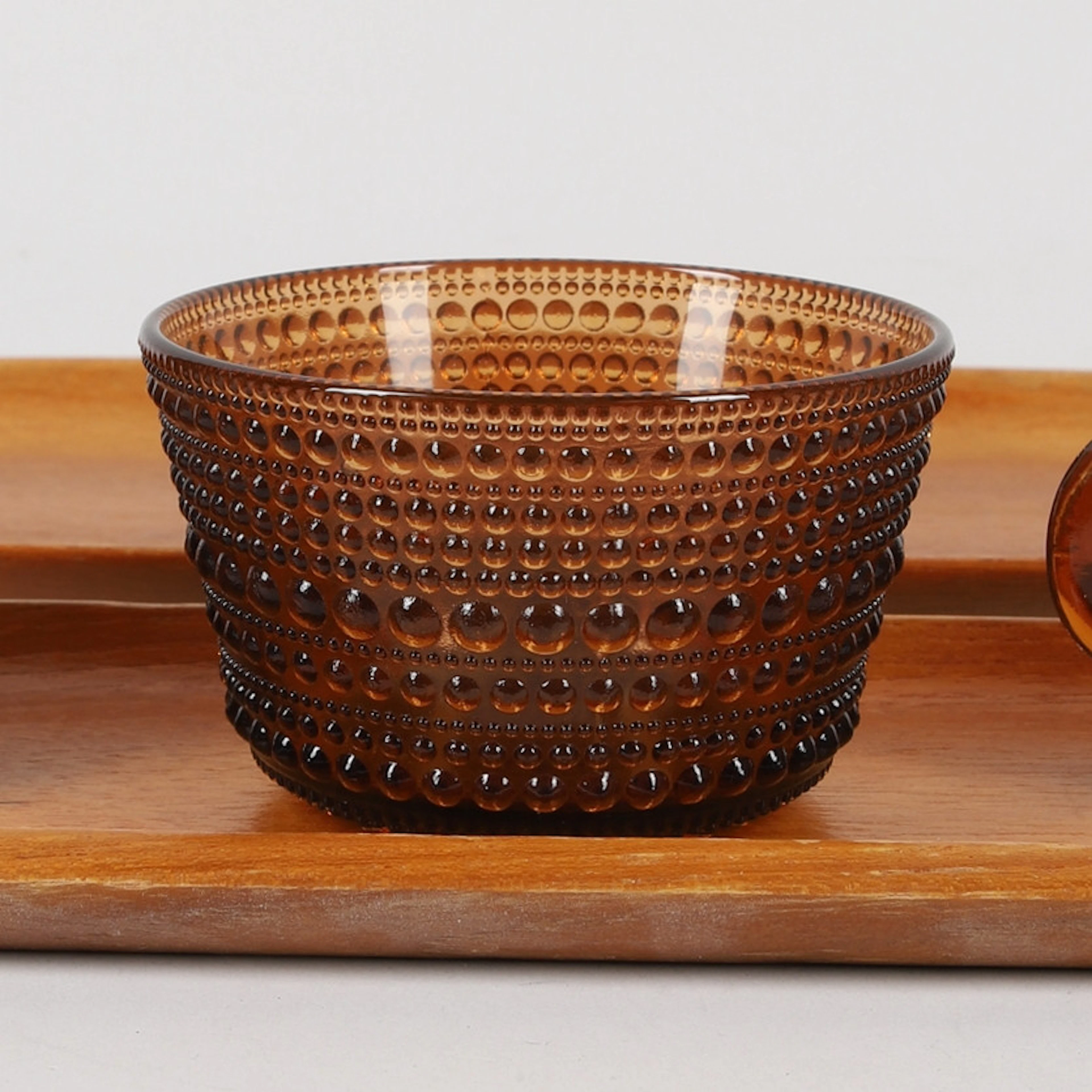 BRICKOR, STRÖARE, gräddkanna & sockerskål, 5 delar, teak & glas, Iittala