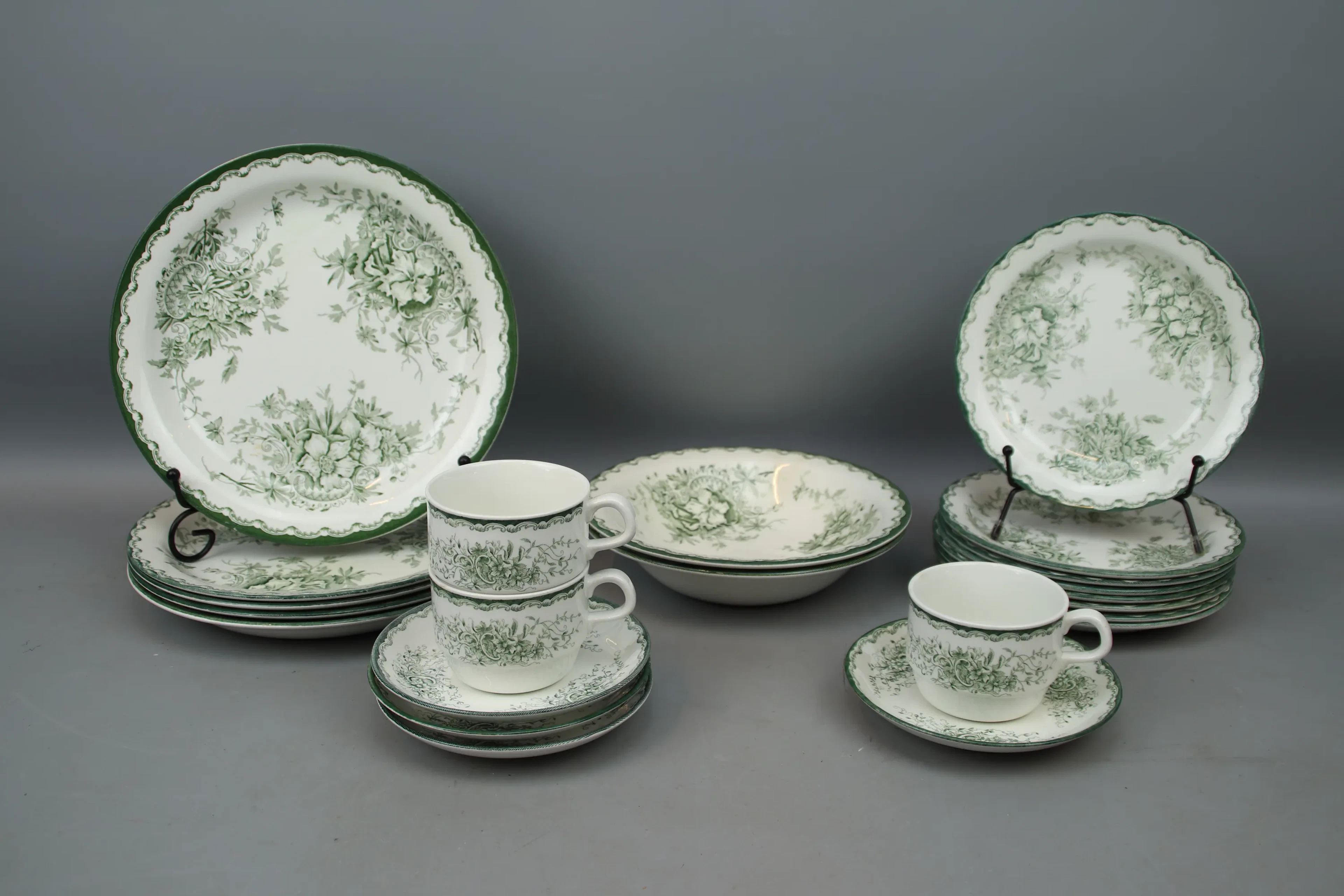 Piezas de vajilla, 22 piezas, porcelana, Grön Anna, Rörstrand.