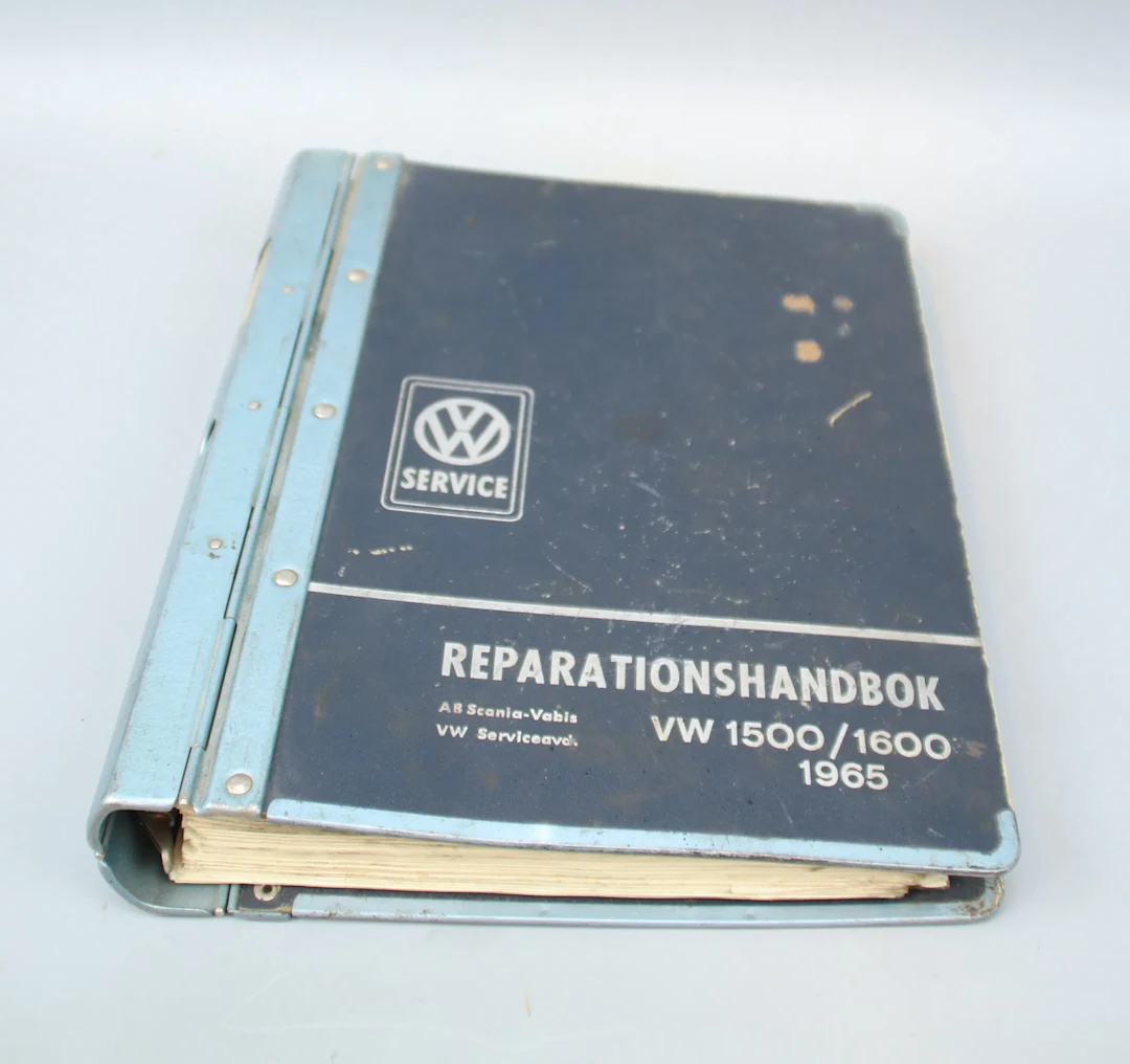 Repair manual, Volkswagen, metal, paper, 1965.