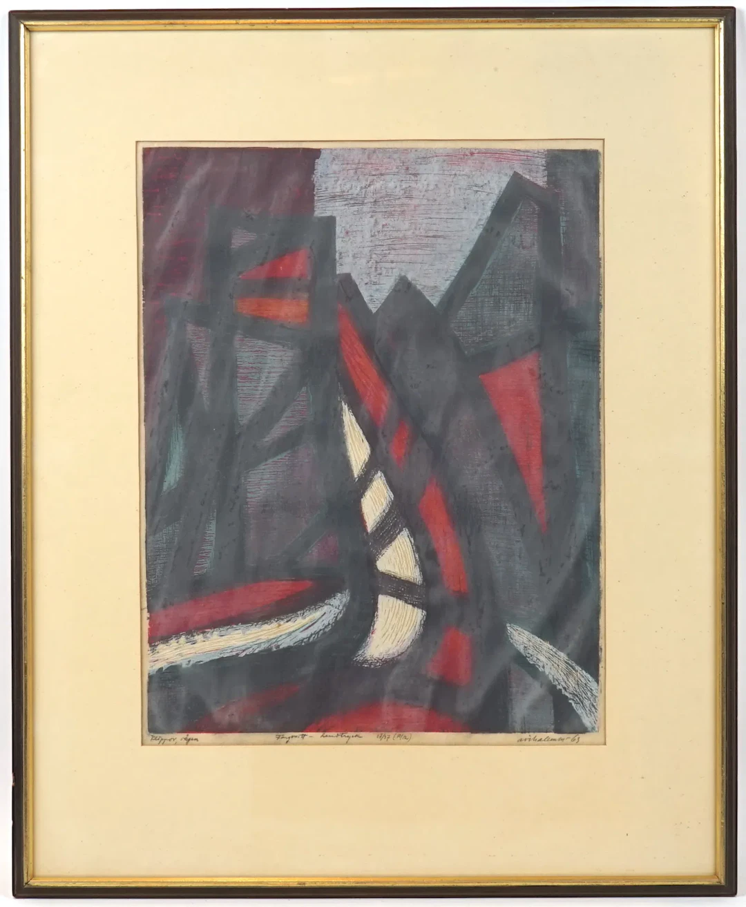 Arno Vihalemm, ''Rocks, the Wave'', corte a color 37/37, firmado, 1963.