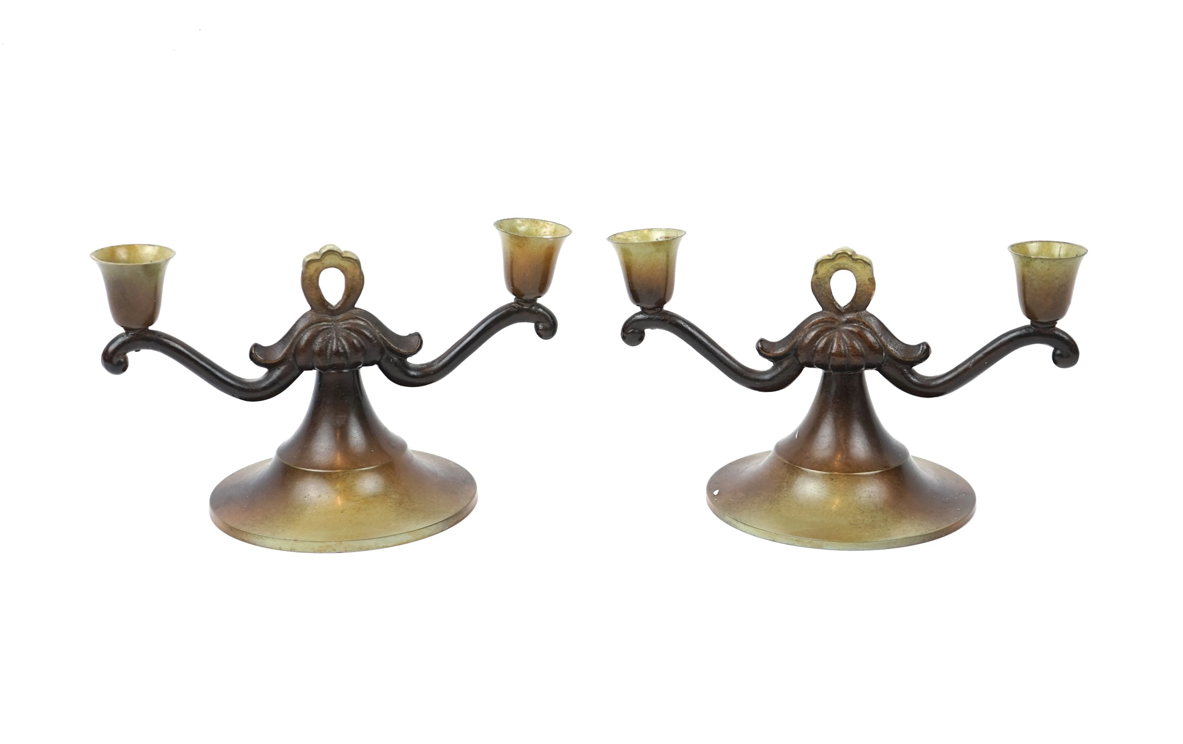 Candelabros, un par, bronce, Ystad Bronze.