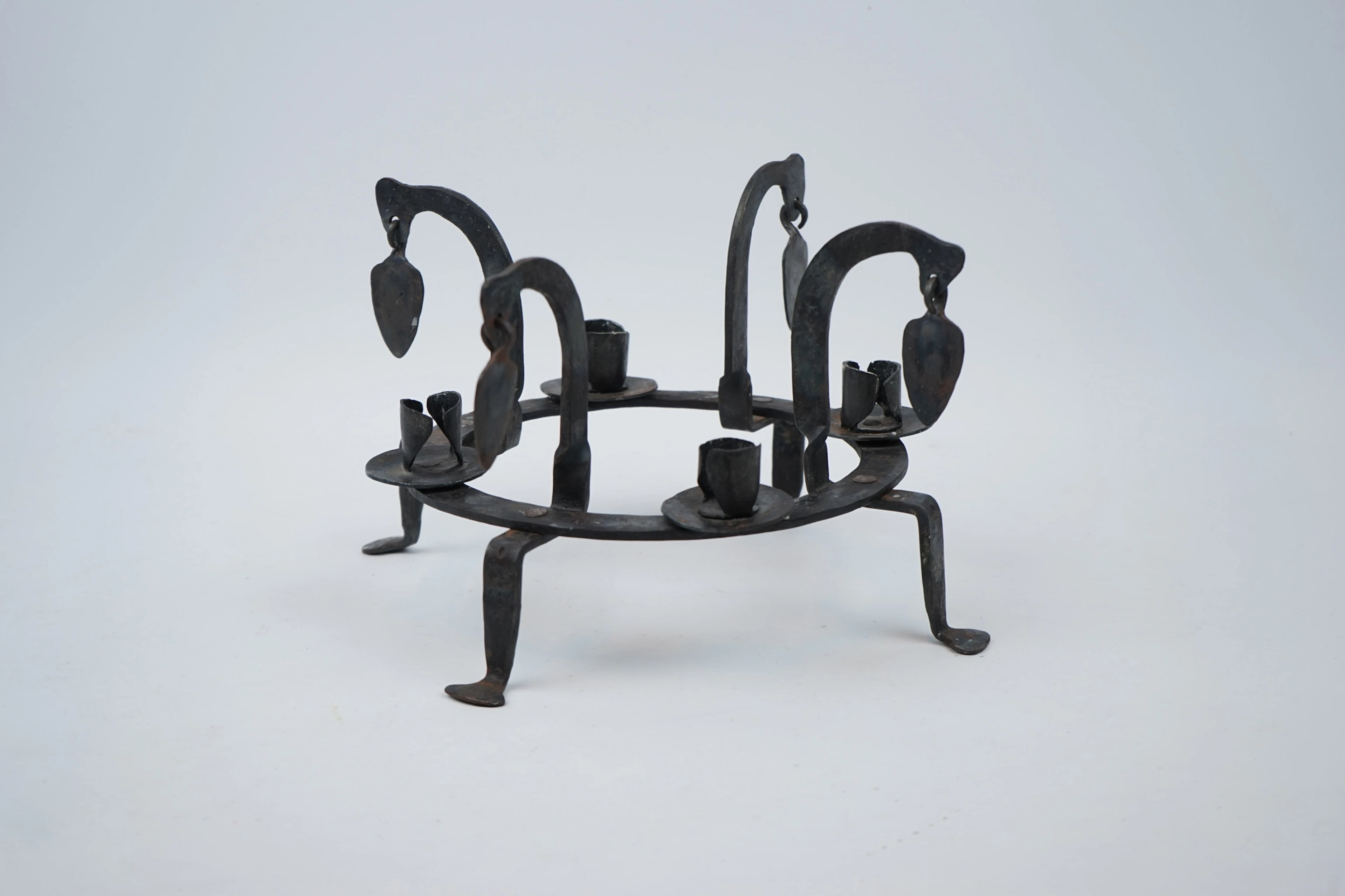 Candelabro, para 4 velas, hierro forjado.