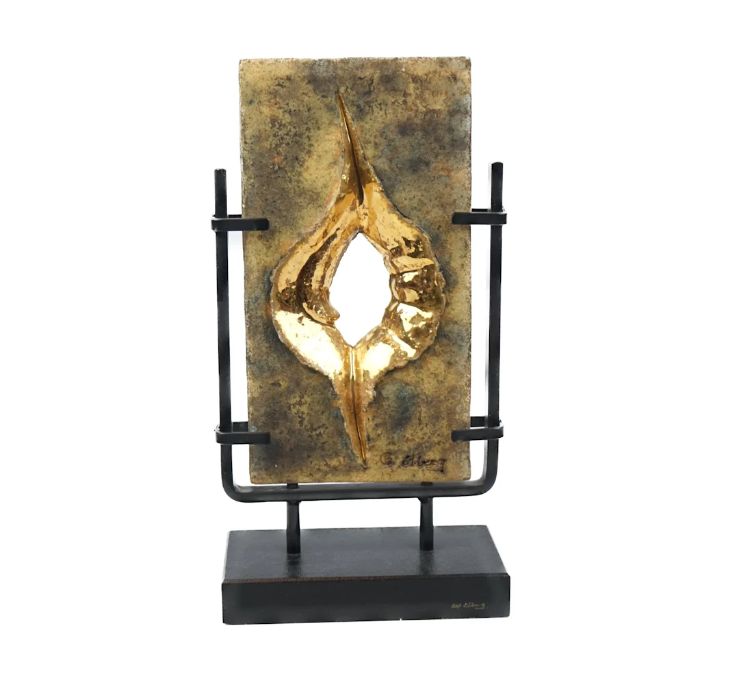 Alf Ekberg, a sculpture, ceramics, signed.
