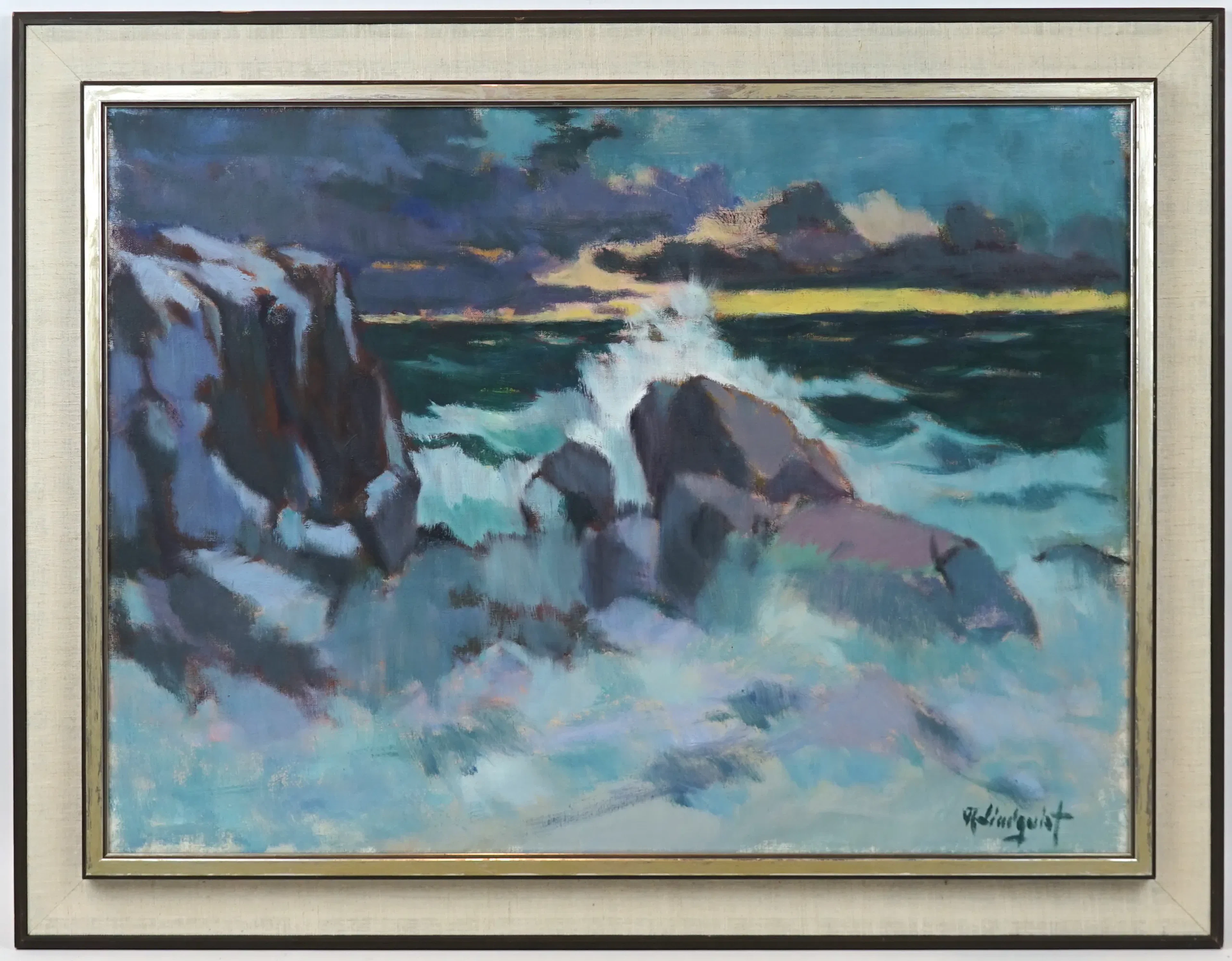 Ragnar Lindquist, huile sur toile, signé.